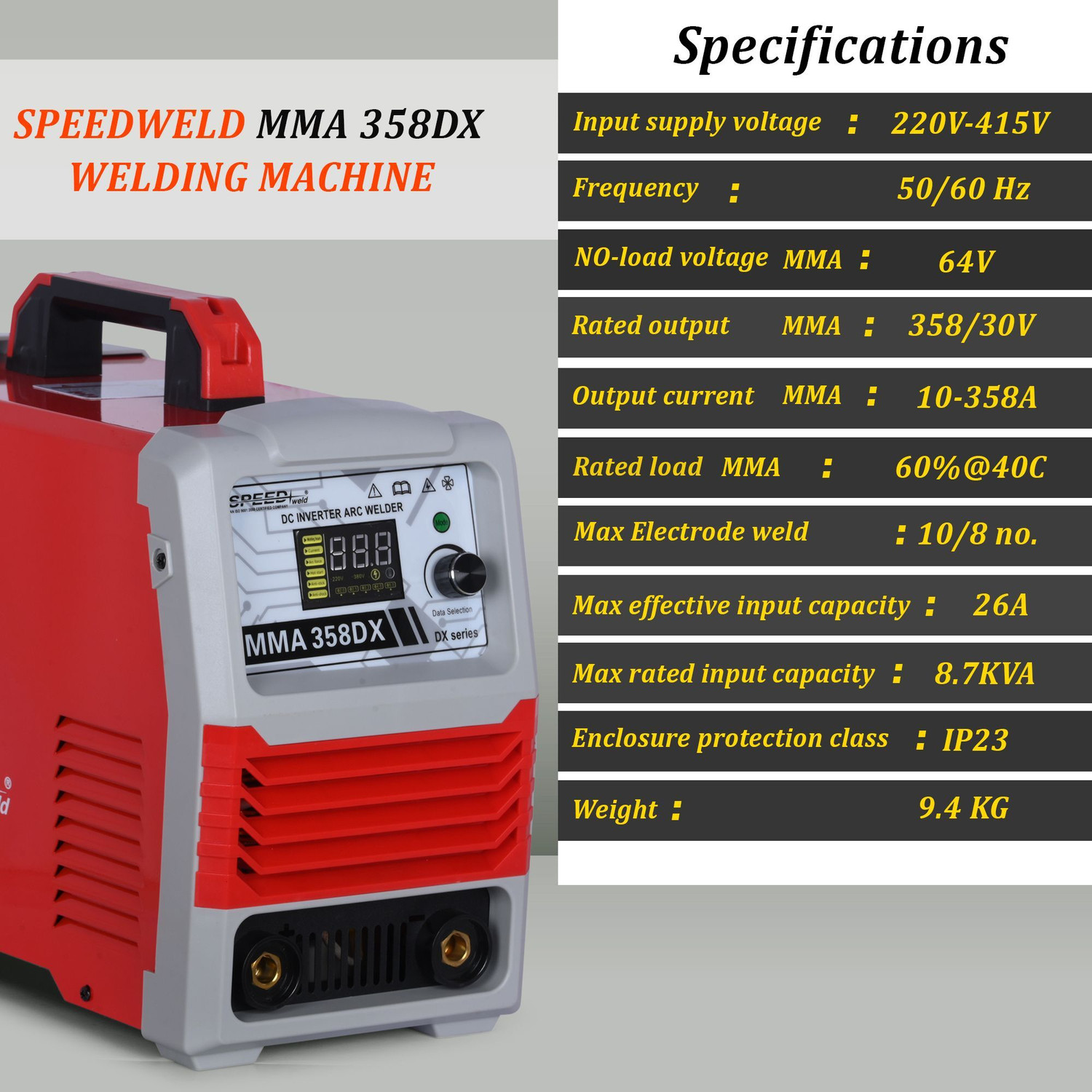 Image of speedweld MMA358DX Inverter Welding Machine