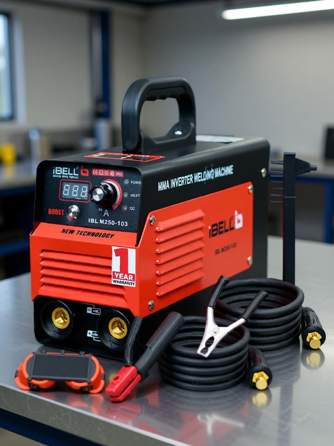 Image of iBELL IBL M250-103 ARC Welding Machine, IGBT, 250A with Hot Start,Anti-Stick,Arc Force Inverter Welding Machine