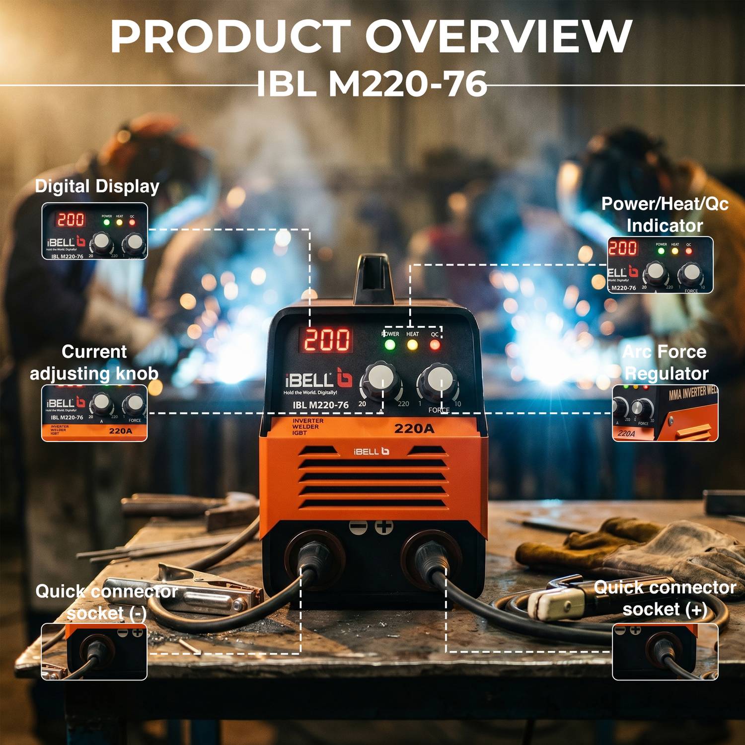 iBELL IBL M220-76 220A ARC Welding Machine - Image 3