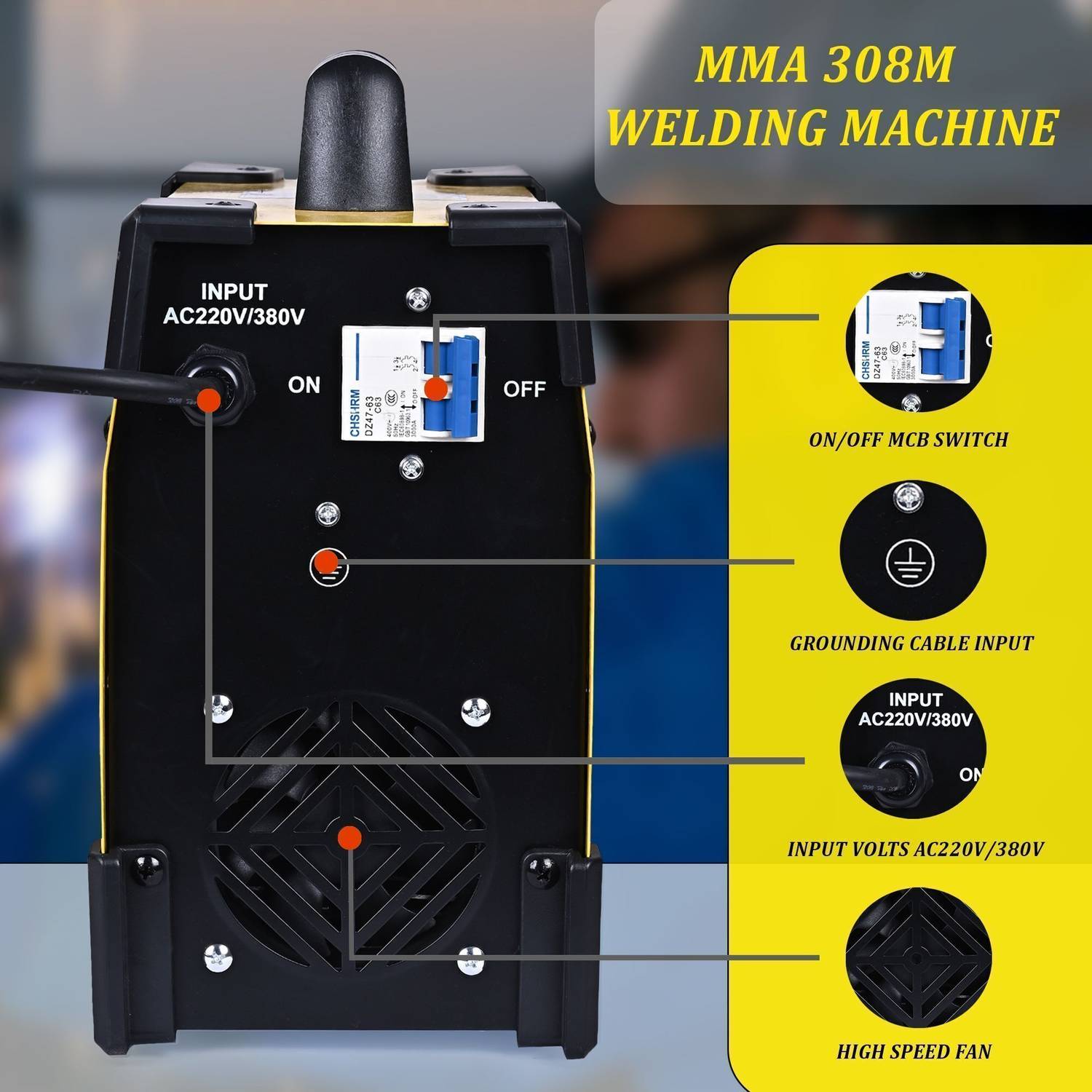 300a mma arc welding machine small mini heavy duty machine near me fabrication Inverter Welding Machine - Image 4