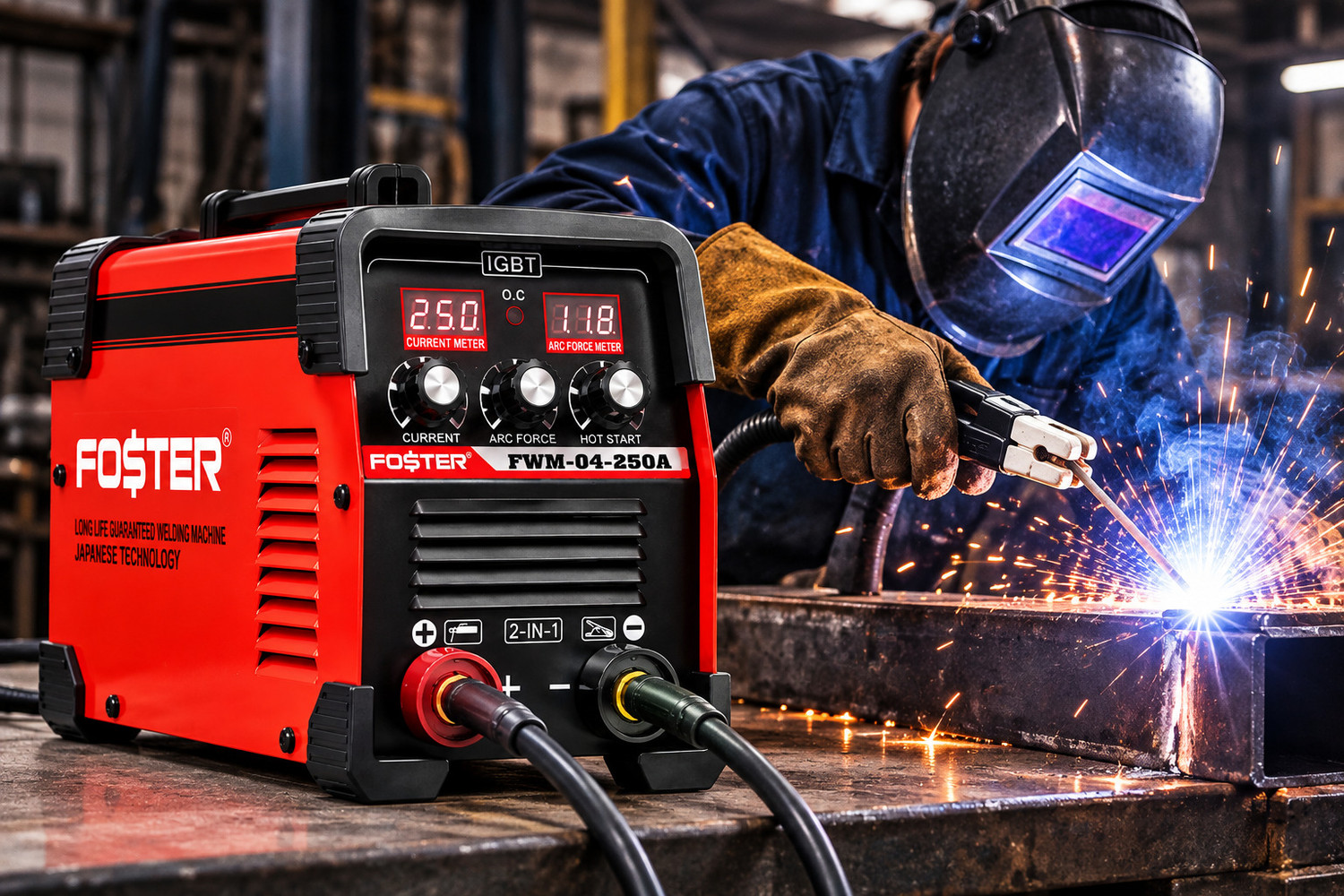 Image of Foster FWM-04-250 | 250A Industrial Welding Machine | Metal Fabrication Inverter Welding Machine