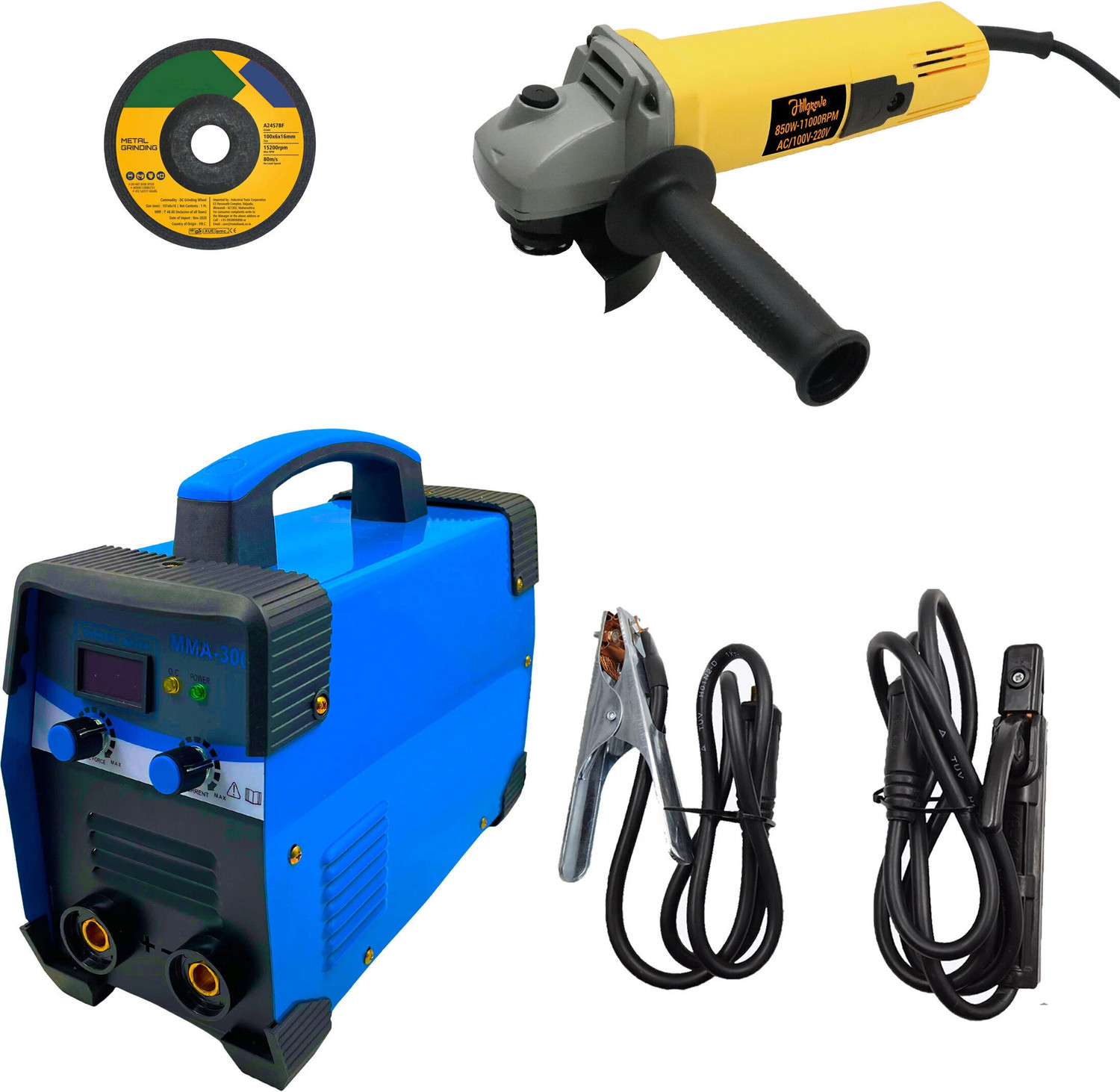 Image of Hillgrove HGCM1225M3 300Amp 00MM Wheel Diameter Angle Grinder Inverter Welding Machine