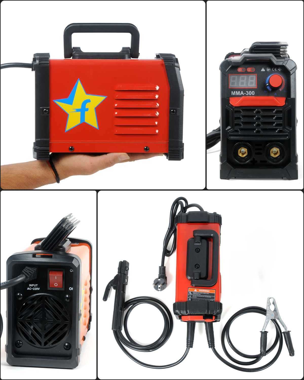 Image of Flipkart SmartBuy 300MMA ARC Welding Machine New Technology Small Size IGBT Single Phase Powerful Inverter Welding Machine