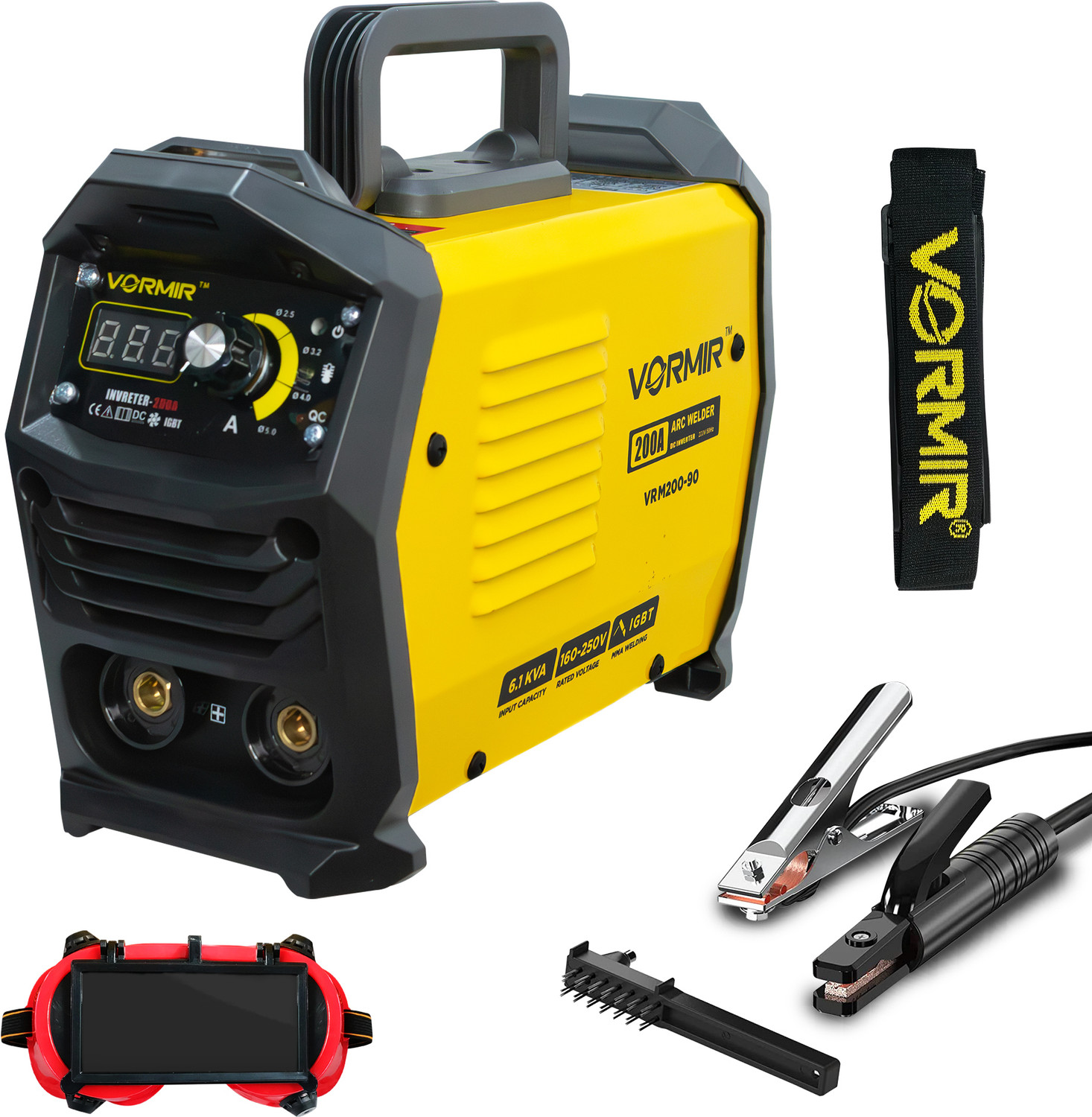 Image of iBELL VORMIR VR M200-90 ARC Welding Machine 200A with Hot Start, Anti-Stick Functions, Inverter Welding Machine
