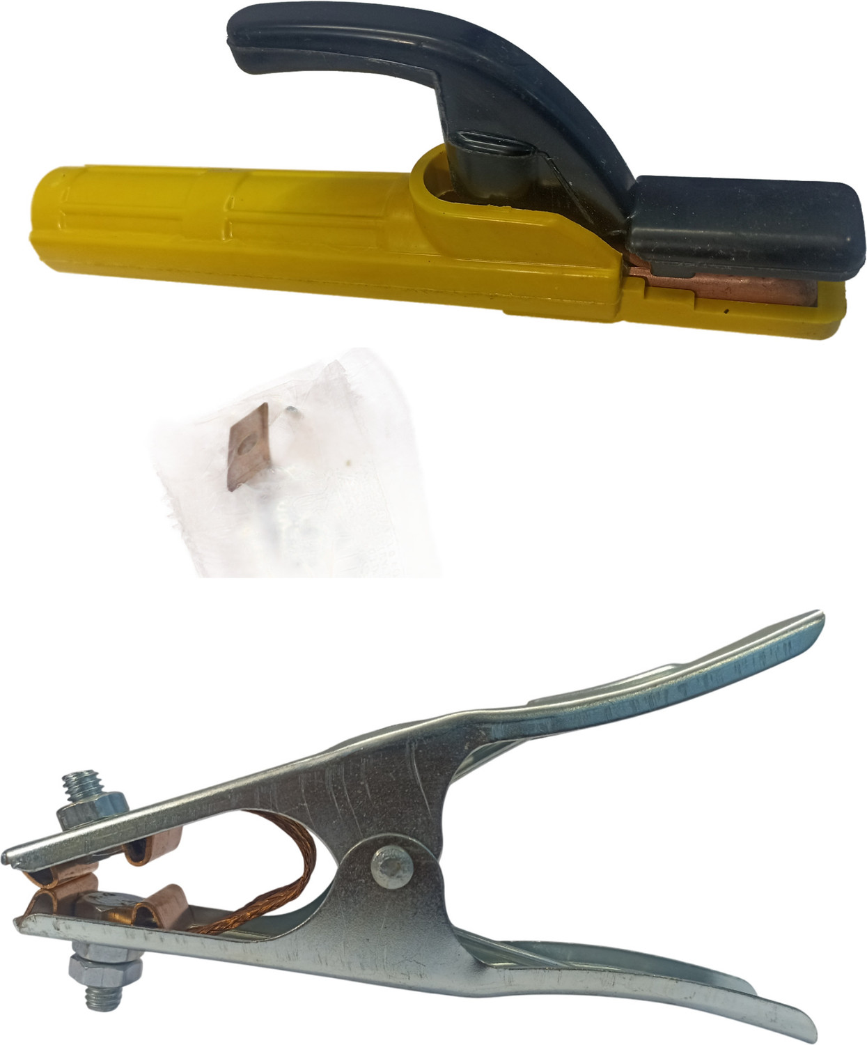 Image of METAPOD Male Connector With Electrode Holder,Earth Clamp & Alignment Key Set Used for Inverter Welding Machine