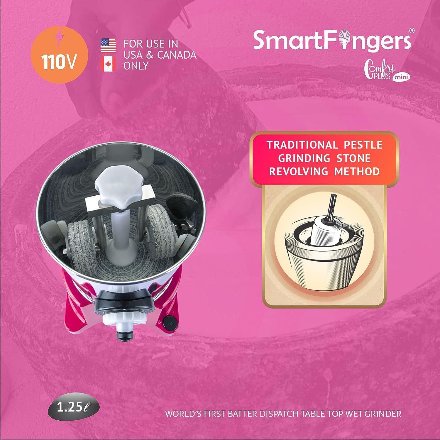 Image of SMARTFINGERS Comfort Plus Table Top Mini Wet Grinder