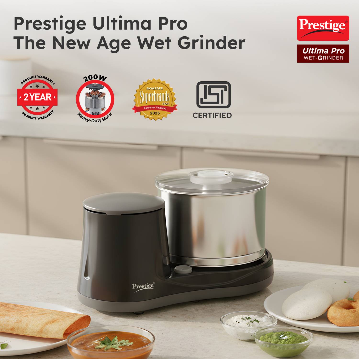 Prestige Ultima Pro 2L Wet Grinder - Image 2