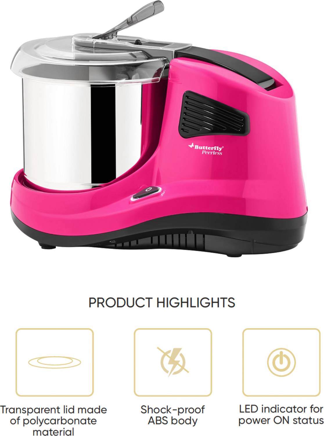 Butterfly PEERLESS 2.0 L Wet Grinder Price in India - Buy