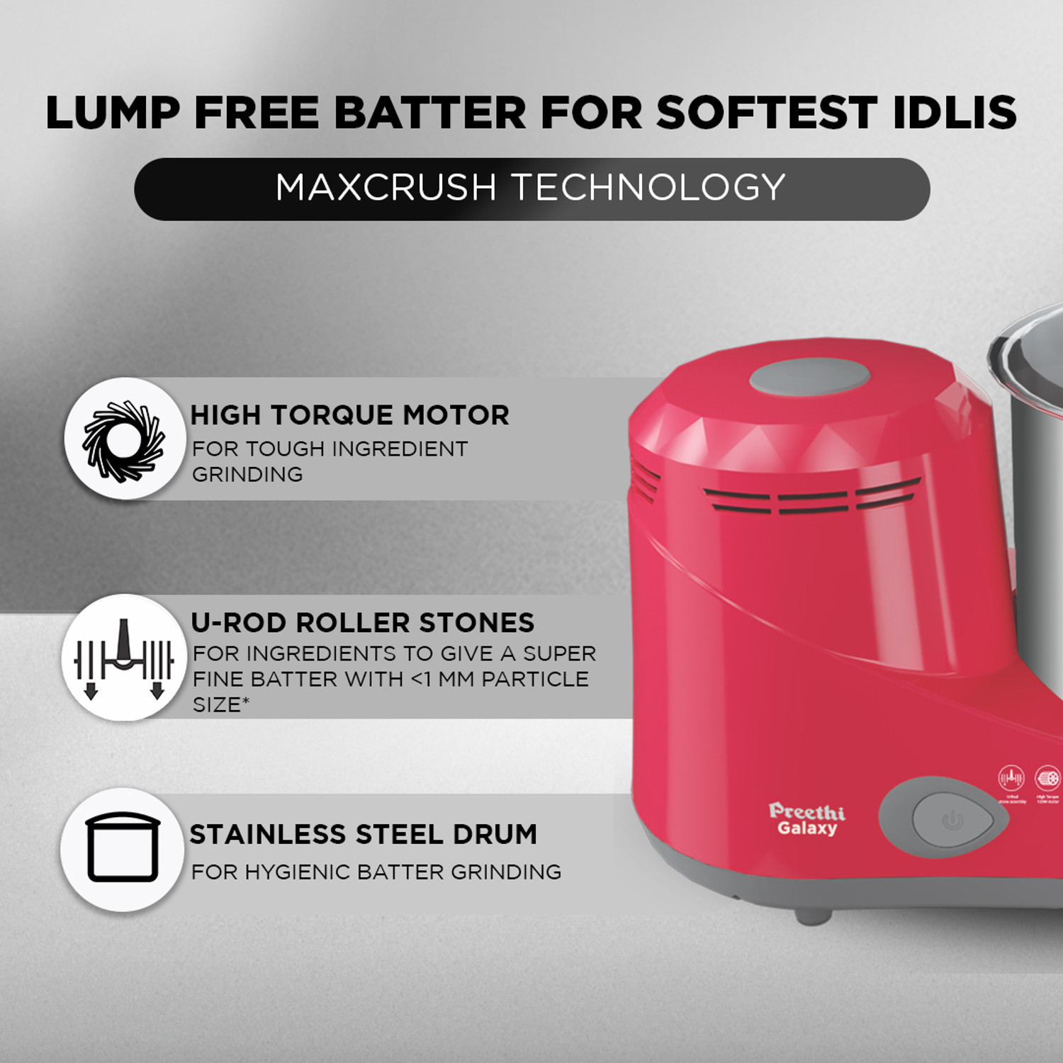 Image of Preethi Galaxy WG 913 Wet Grinder