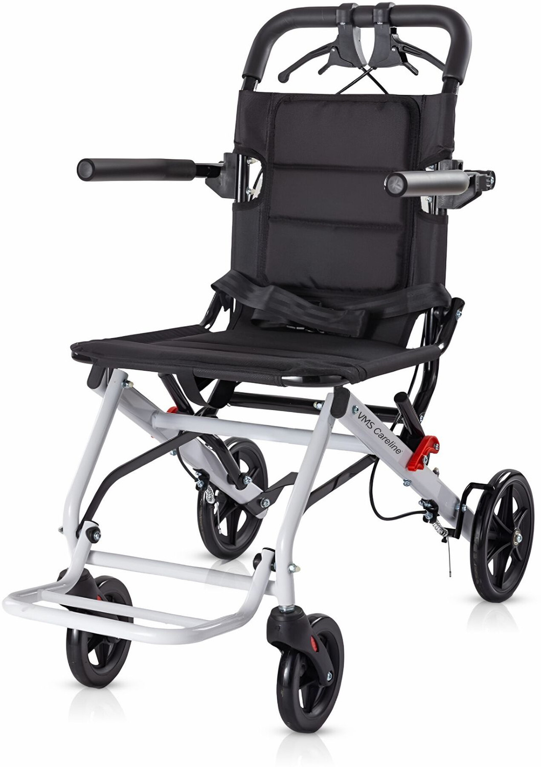 Image of VMS Careline Airlite Lightweight Foldable Travel Manual Wheelchair