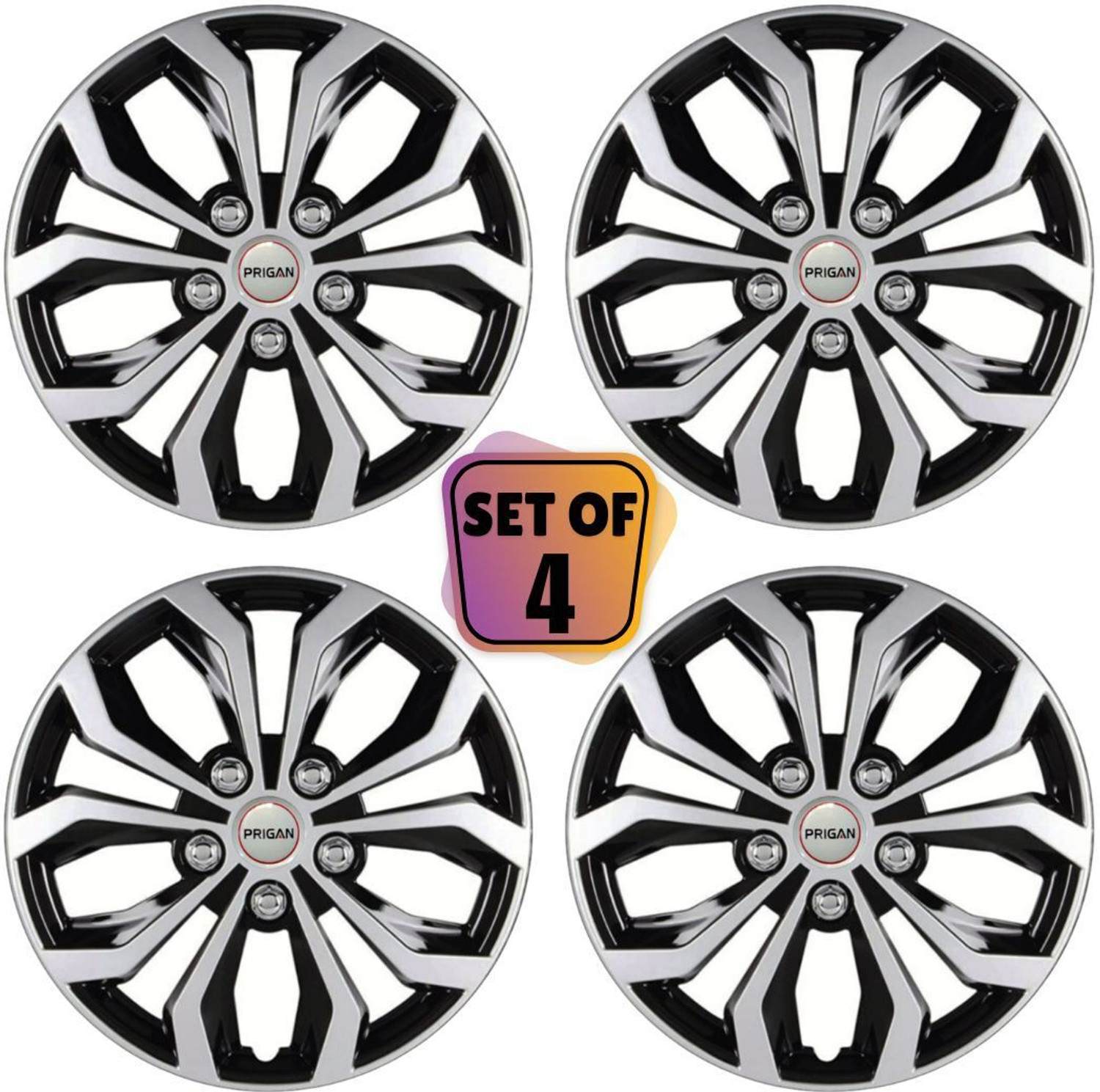 Image of PRIGAN Accent Vision Silver Black 13 INCH Wheel Cover For HYUNDAI Accent
