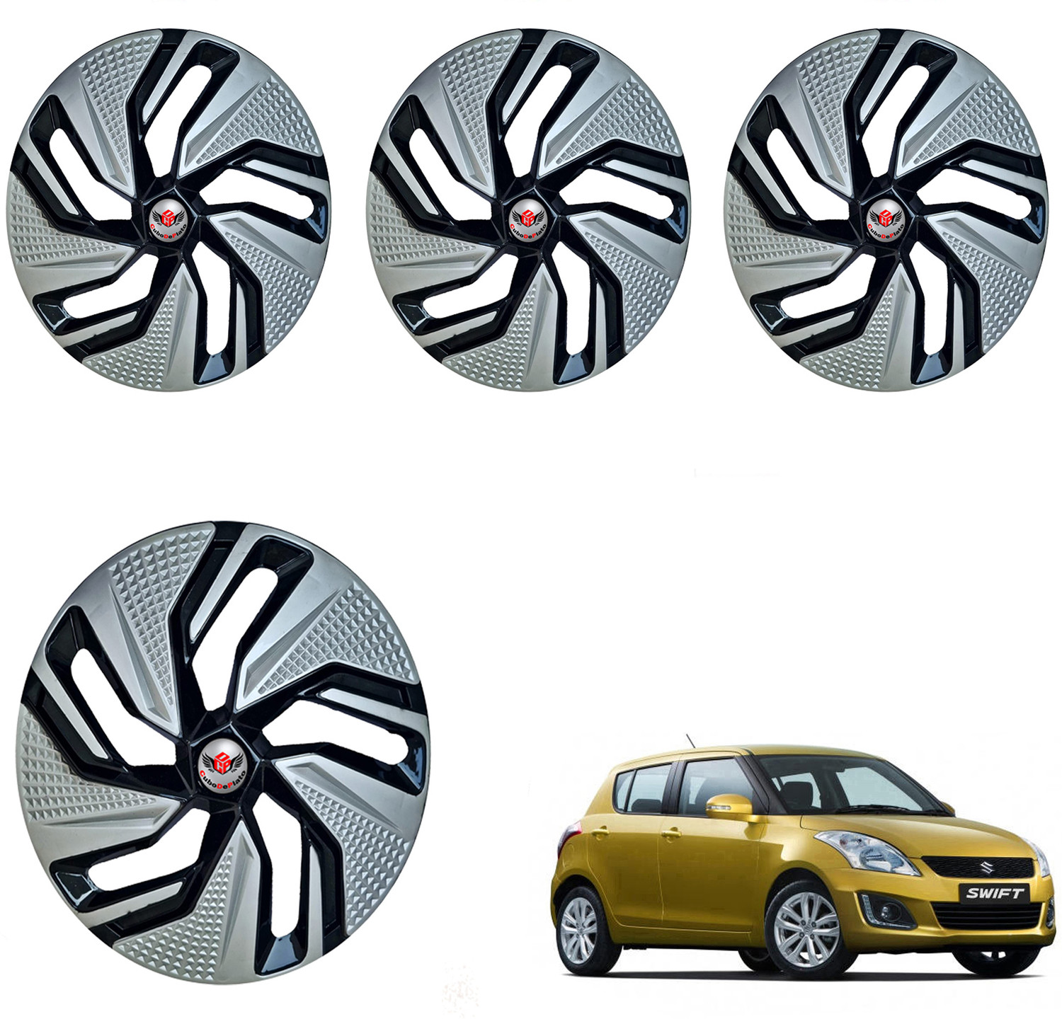 Image of CuboDePlato Goglly DC 14Inch Maruti Swift Wheel Cover For Maruti Swift