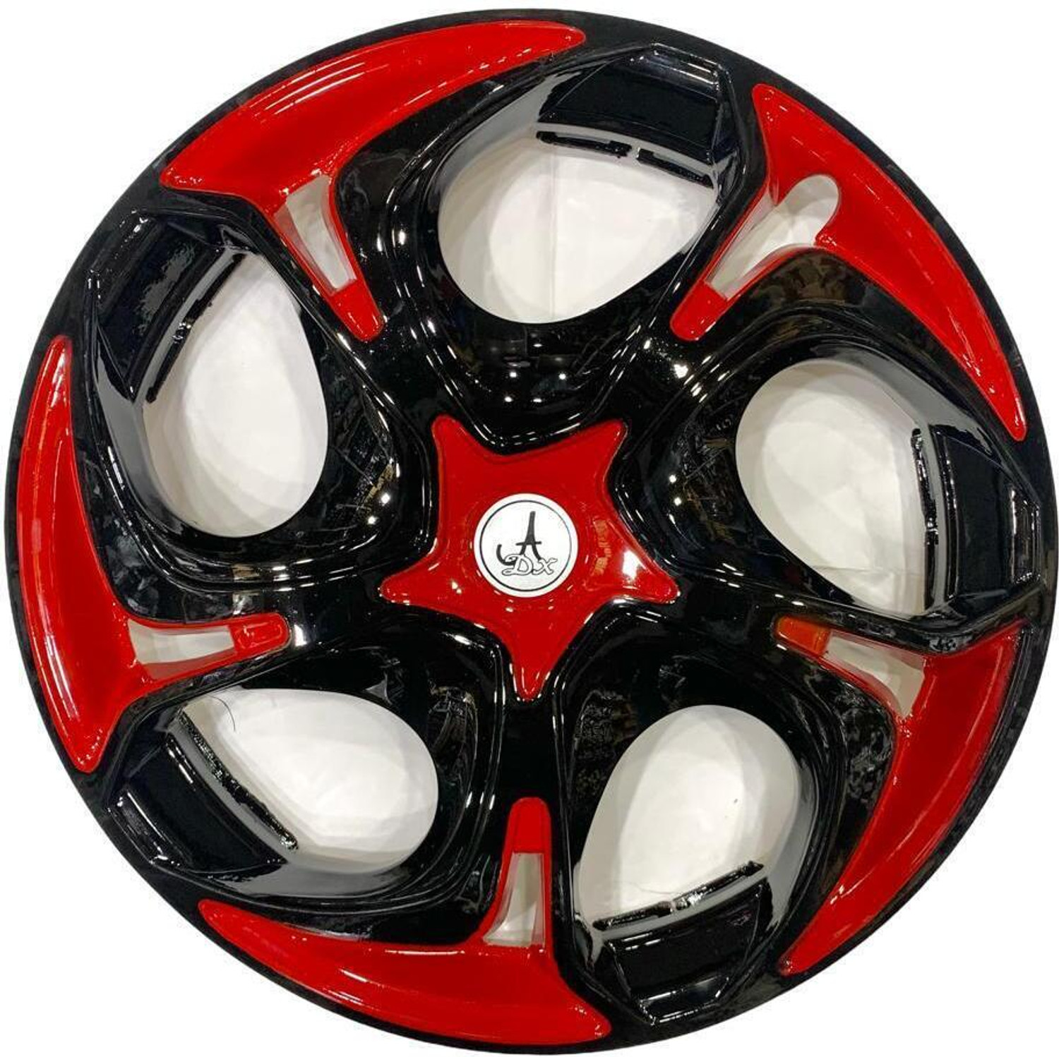 Image of KYZO CAR WHEEL CAP / WHEEL COVER HAWK DESGIN inchRED BLACK inch 12 INCHI Wheel Cover For Maruti Alto, Alto 800, Zen, 800, EON Sportz