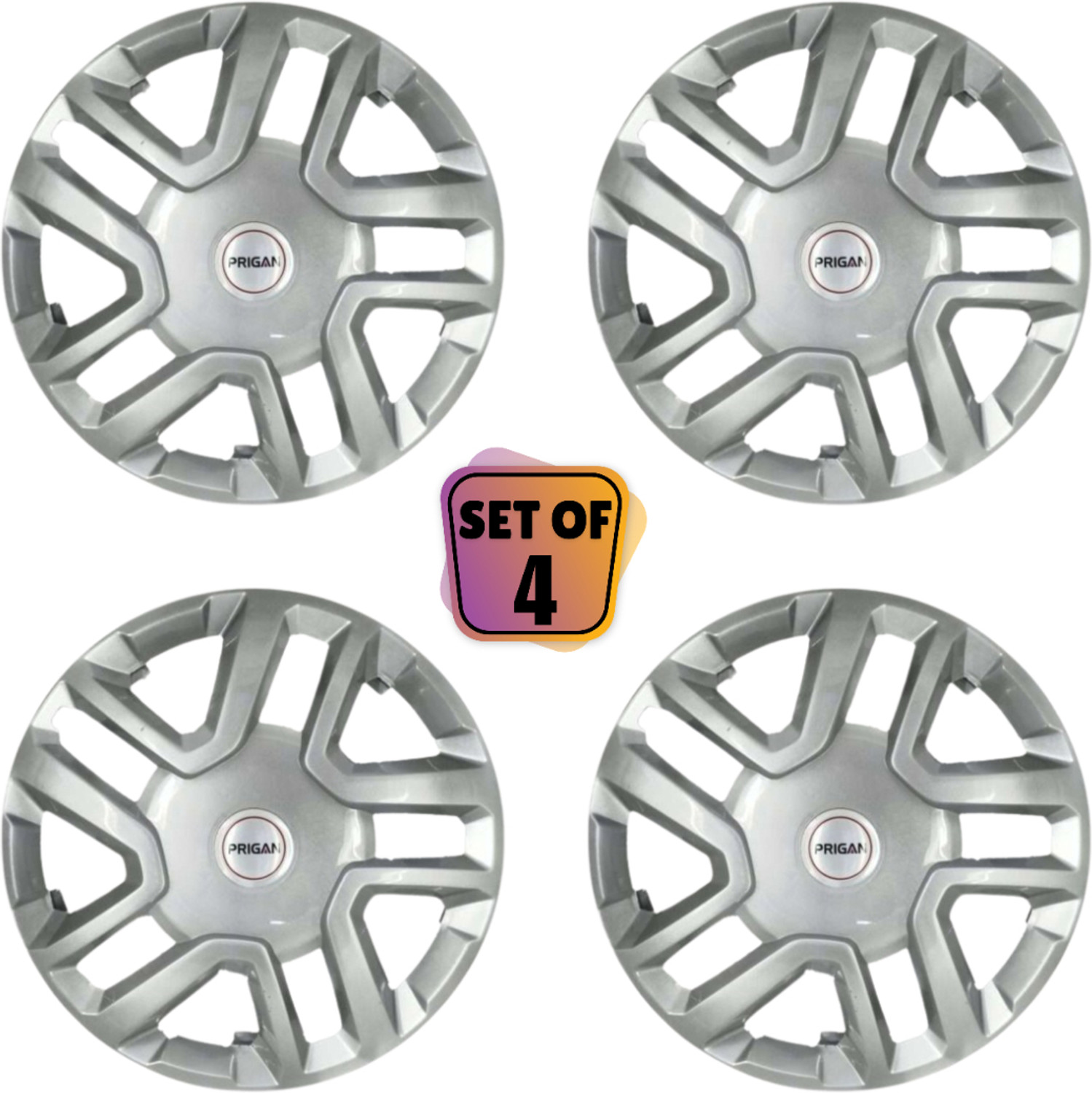Image of PRIGAN BRZA Silver 16 Inch For Brezza Wheel Cover For Maruti Universal For Car