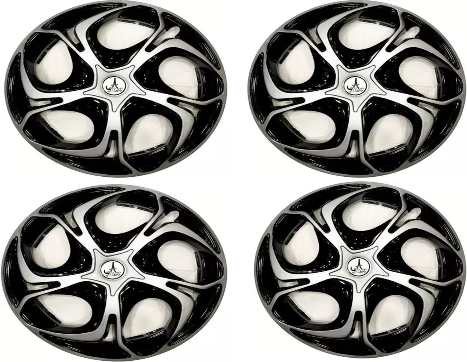 Image of ALPINEZO CAR WHEEL CAP /WHEEL COVER HAWK DC-A DEGINE inchSILVER BLACK inch 12 INCH Wheel Cover For Maruti Alto, Eon, Alto 800, Omni, Zen