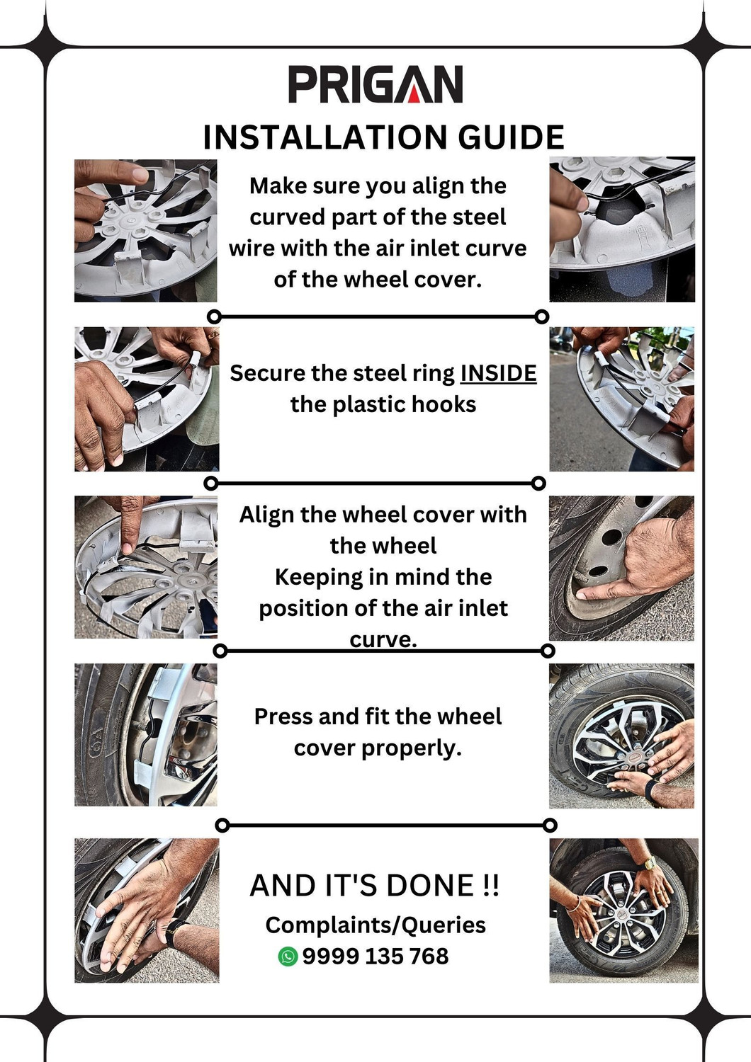 Image of PRIGAN GTX DC 14 INCH Wheel Cover For Universal For Car NA