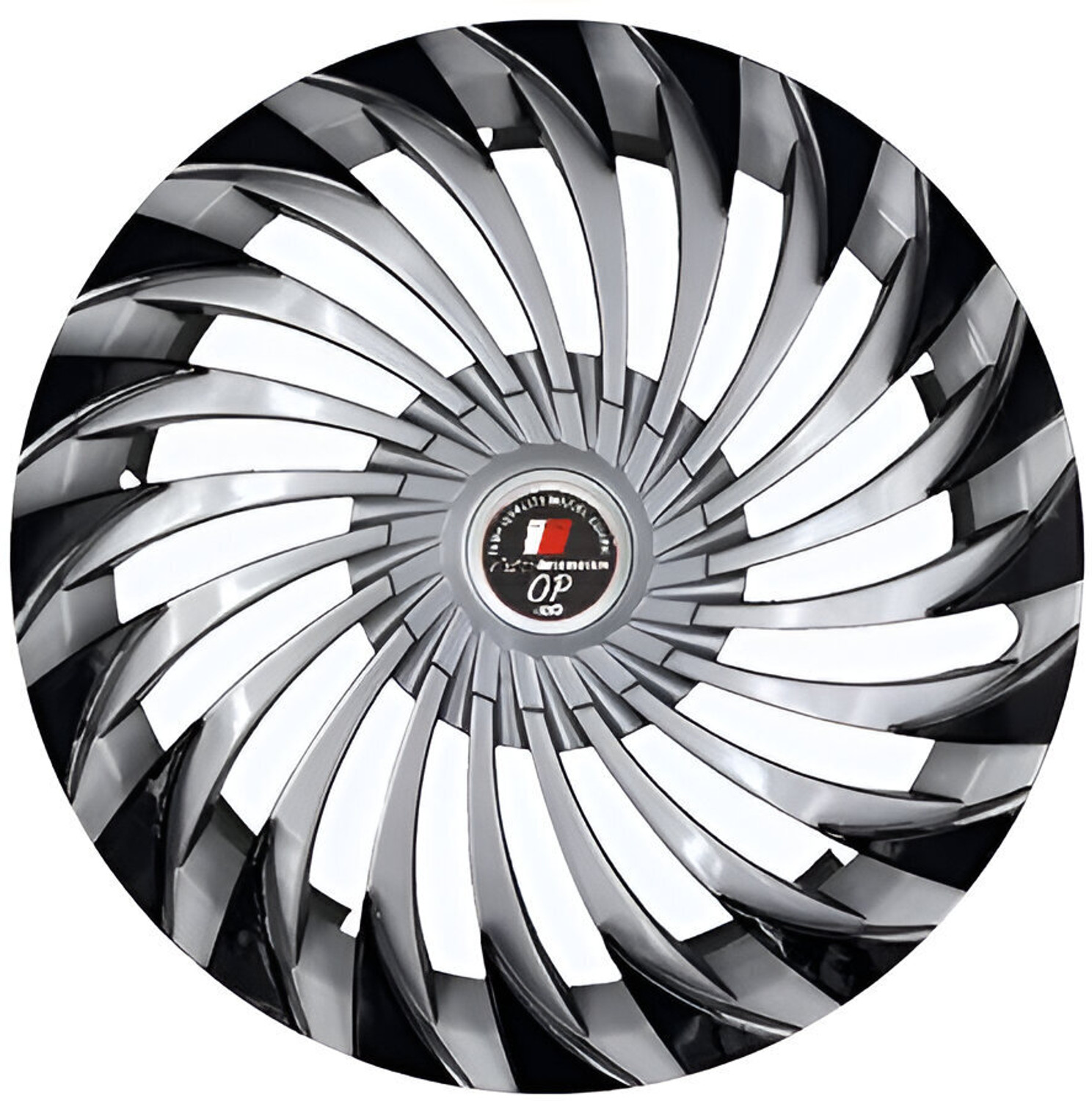 Image of Origin Paradise Silver Black Wheel Cover /Cap for All Cars, Car Wheel Cover (13 Inch) Wheel Cover For Universal For Car Universal For Car