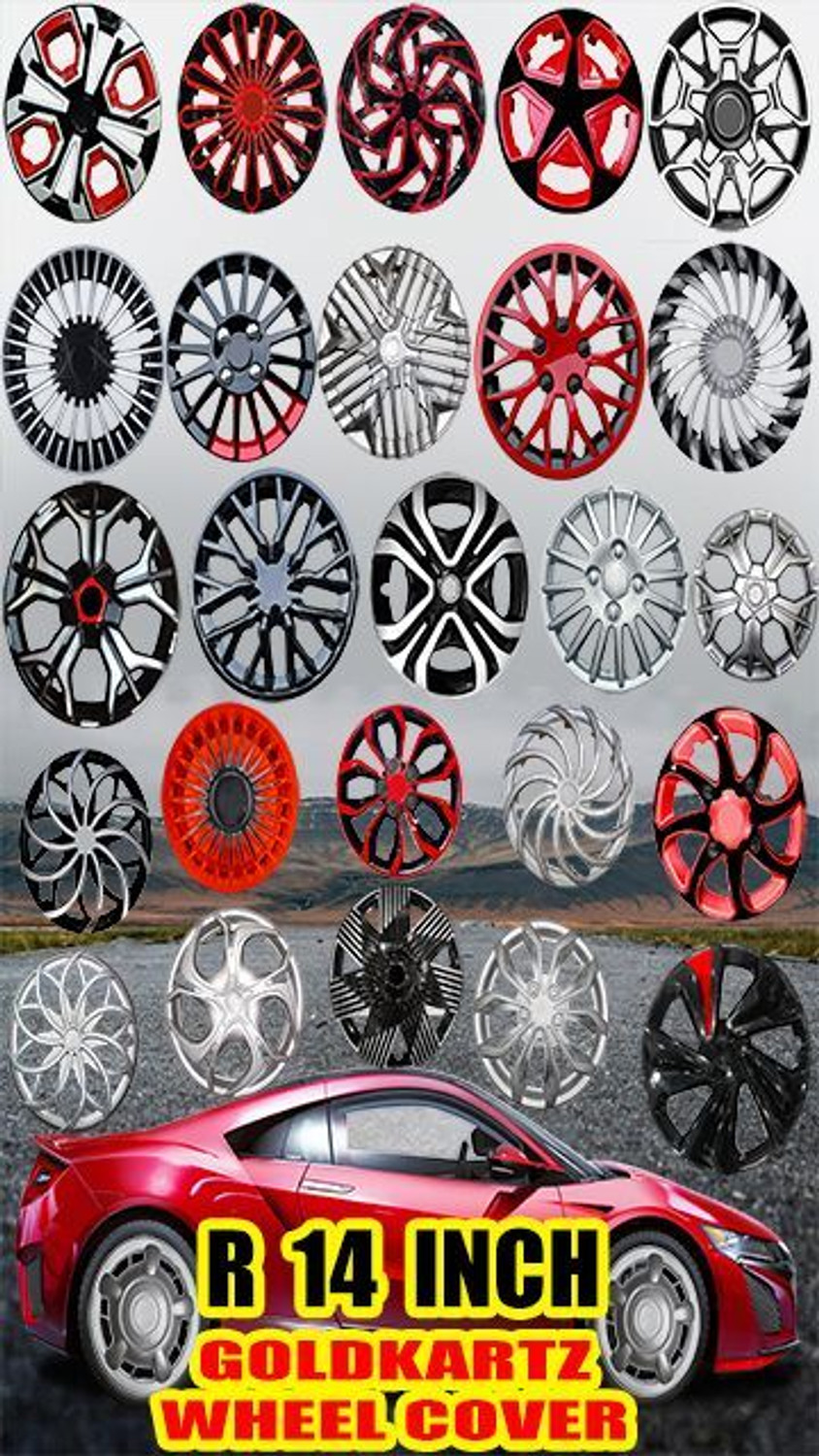 Image of GOLDKARTZ R14 INCH SIZE Wheel Cover Universal for all Cars Wheel Cover For Volkswagen Ameo 1.5 TDI Trendline