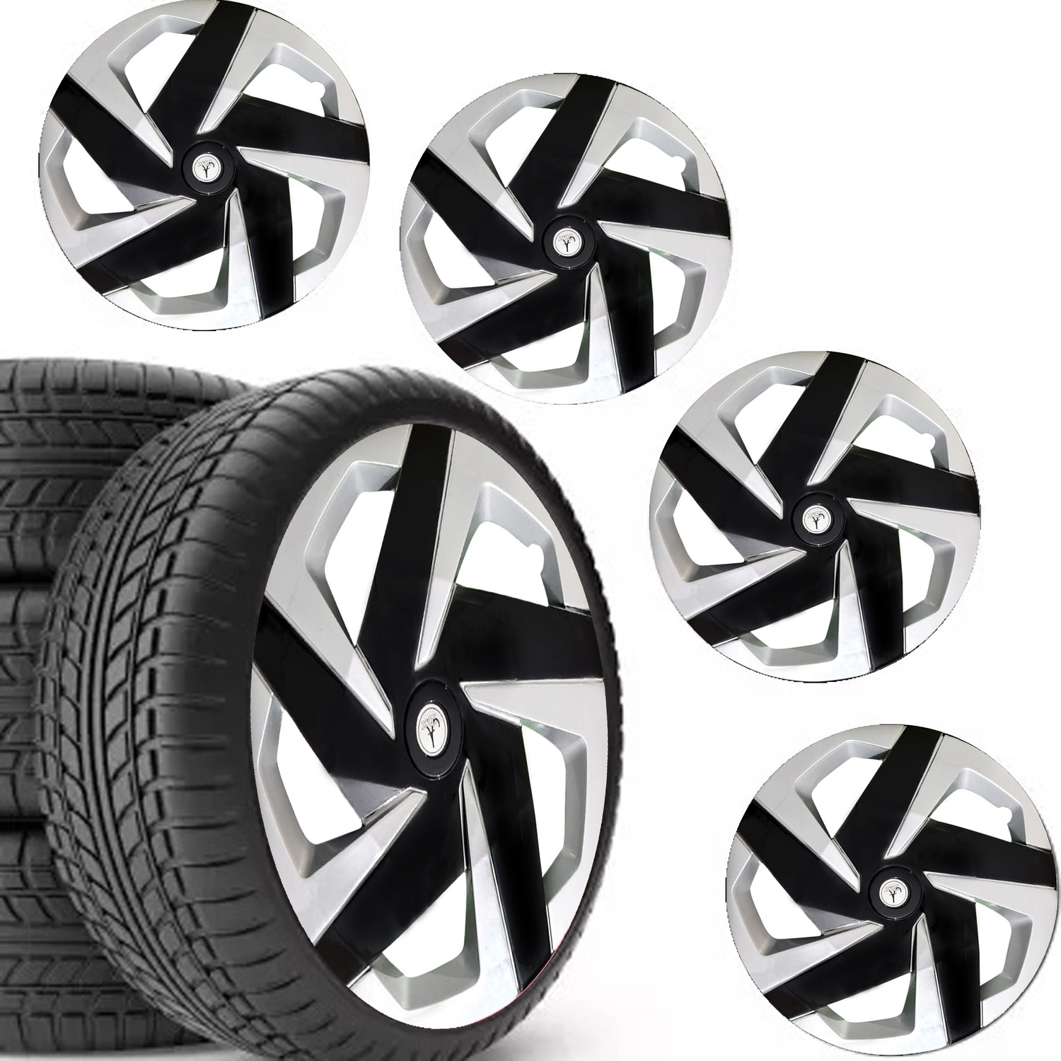 Image of ALPINEZO CAR WHEEL COVER MAGNITE DEGINE inchDOUBLE COLOUR inch 16 INCH FOR NISSAN MAGNITE Wheel Cover For NA NA