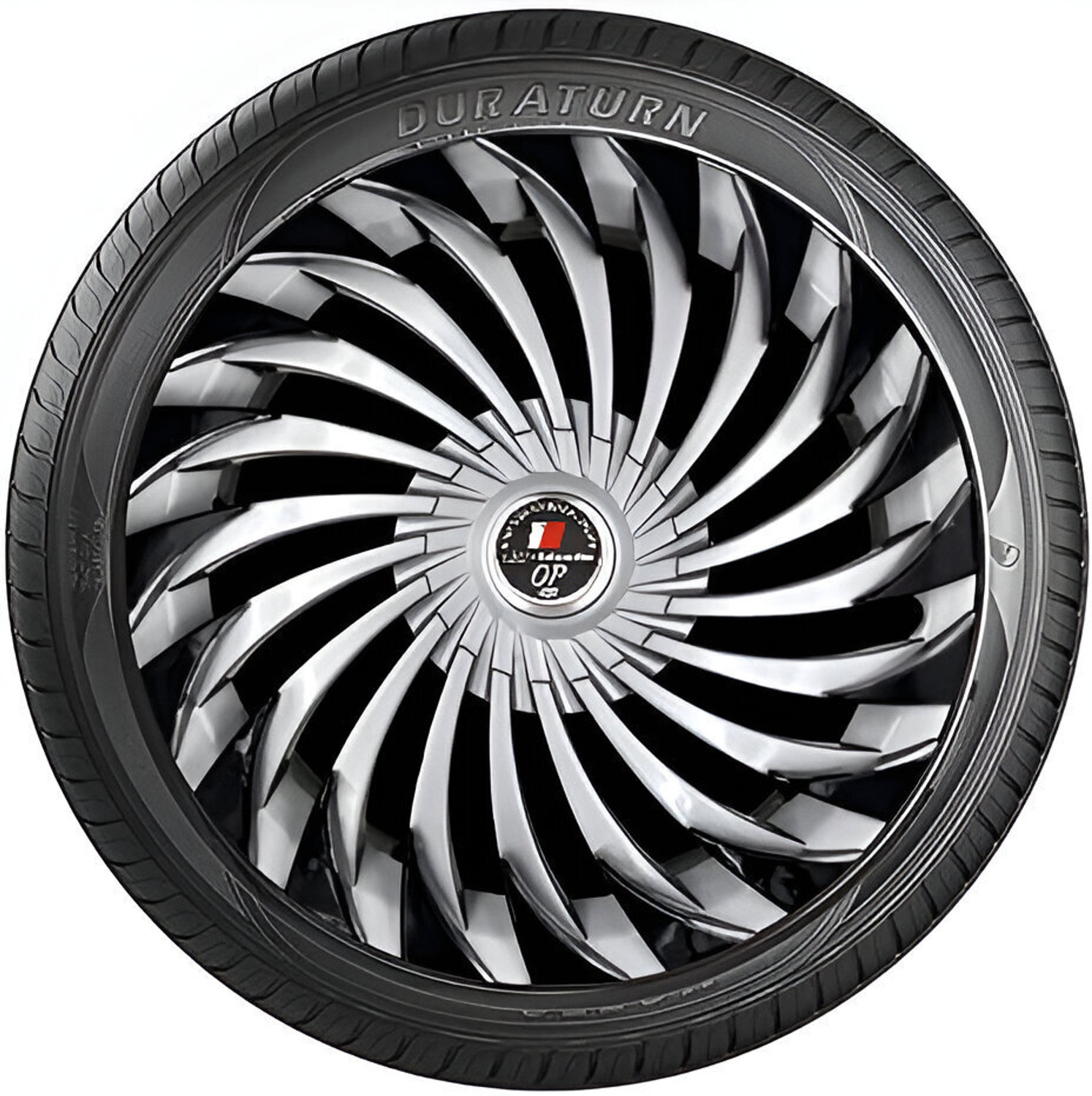 Image of Origin Paradise Silver Black Wheel Cover /Cap for All Cars, Car Wheel Cover (13 Inch) Wheel Cover For Universal For Car Universal For Car