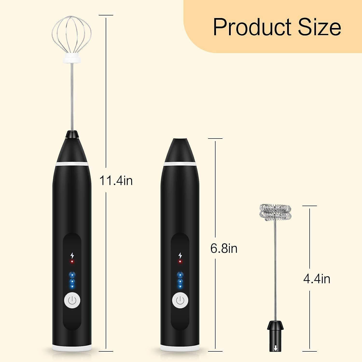 Image of FLIPXEN Nova Coffee Frother with Double Whisk | C Type Rechargeable Coffee Maker Plastic Balloon Whisk