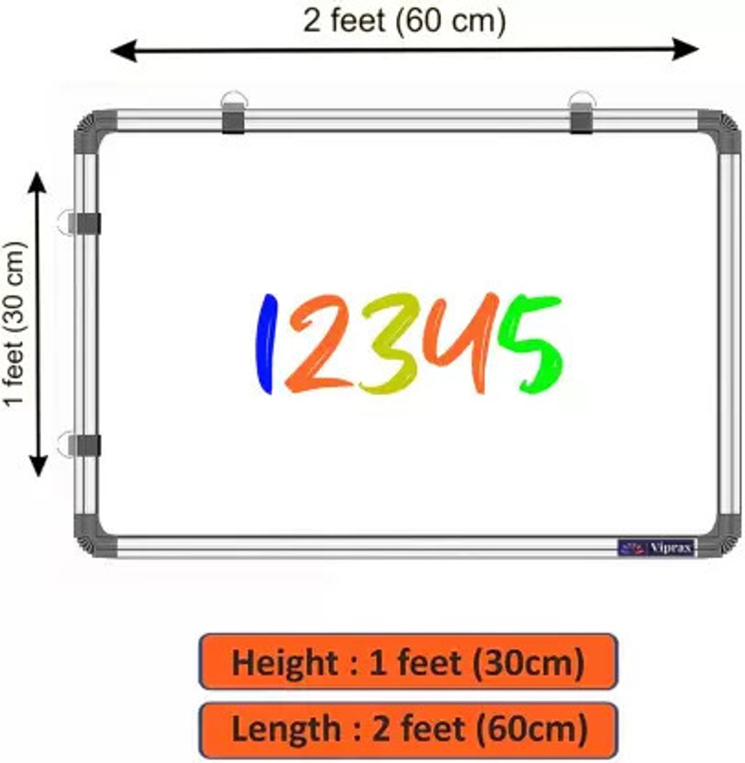 Image of Smartix Non Magnetic Wooden Melamine 1 X 2 Ft, Double-Sided Writing Chalkboard & Whiteboard, Combo of 3 Items Whiteboards and Duster Combos