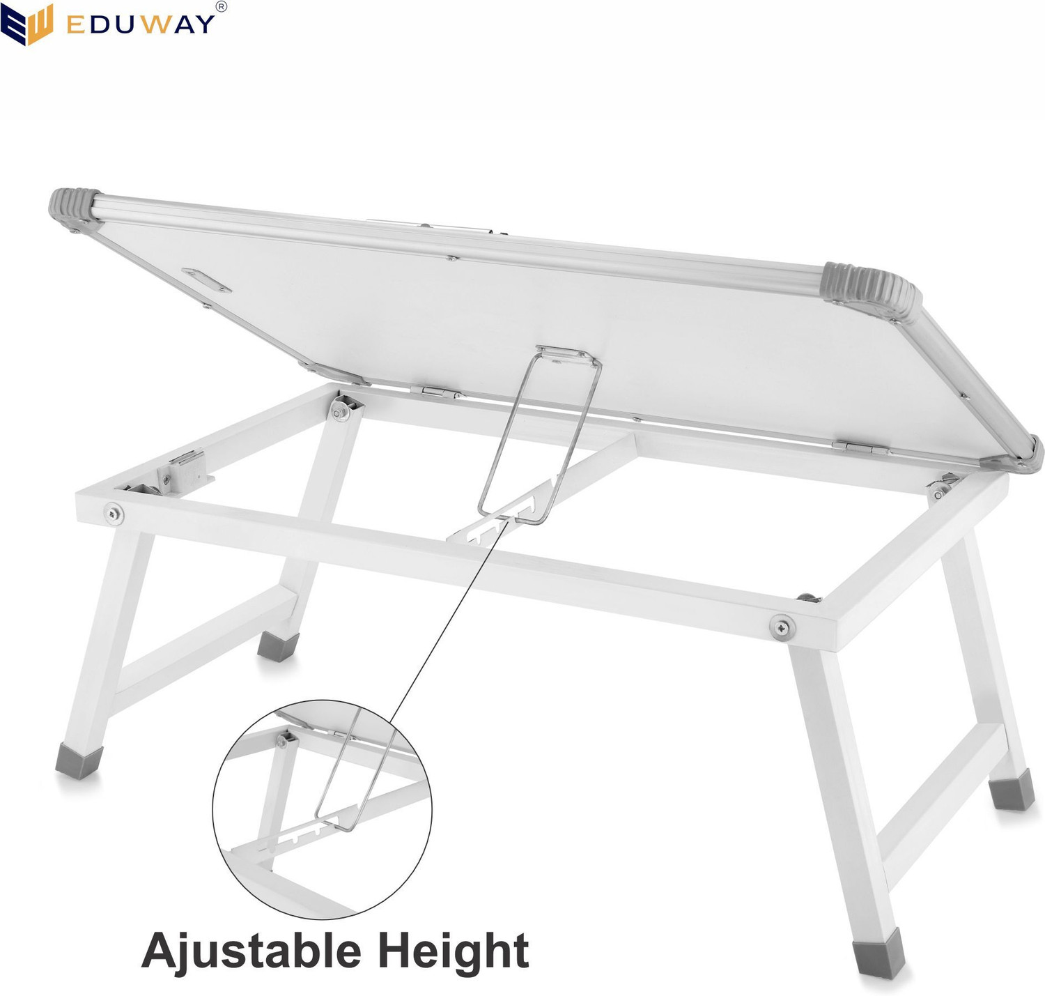 Image of Eduway Non-Magnetic Multipurpose Whiteboard Study table for kids, home, office Wood Portable Laptop Table
