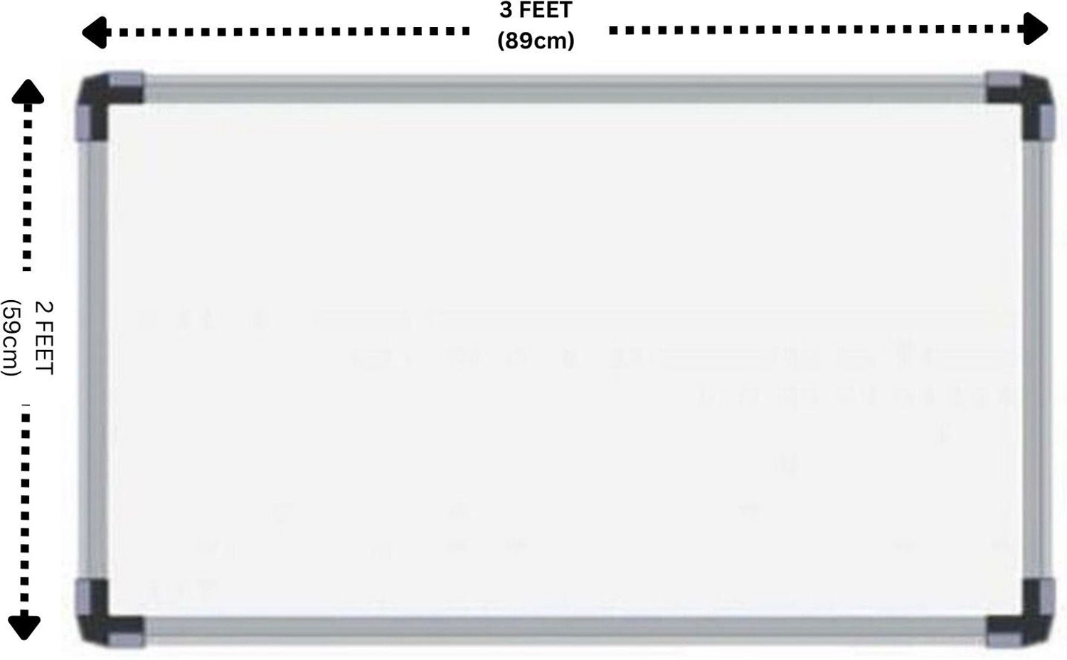Image of APBOARDS Non Magnetic Melamine 3x2 feet white board & Chalkboard with 2 hanger Whiteboards