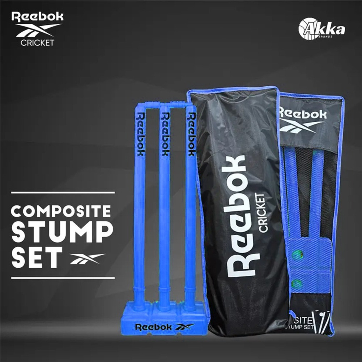 Image of Reebok Heavy Plastic Cricket Stumps Set