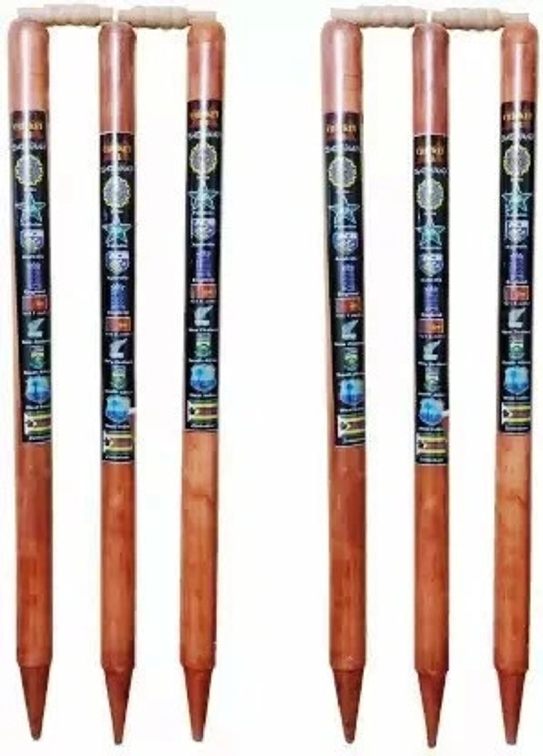 Image of DABODIA SPORTS 6 Wooden Stumps & 4 Bails (2 Wicket Set)