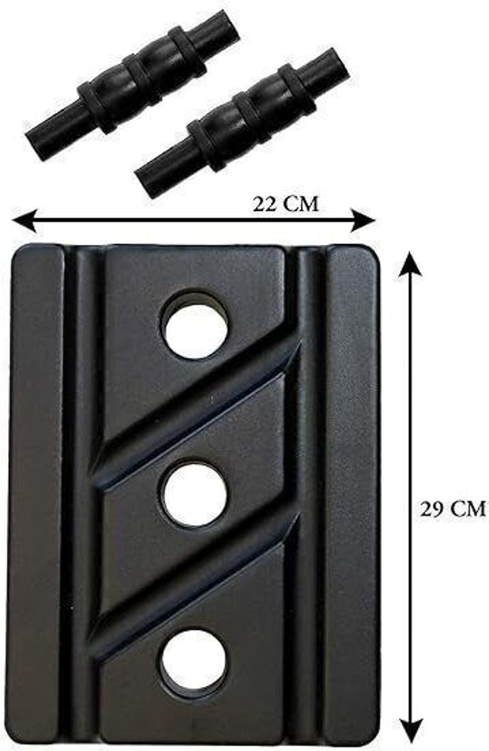 Image of Rweiler Hard plastic 2 set wicket black full size