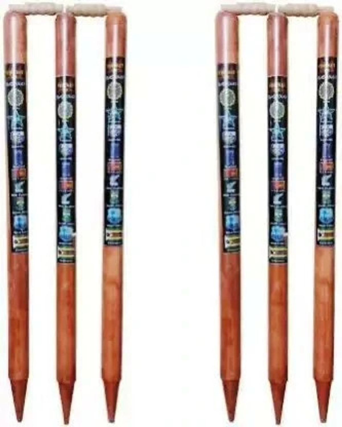 Image of DABODIA SPORTS 6 Wooden Stumps & 4 Bails (2 Wicket Set)