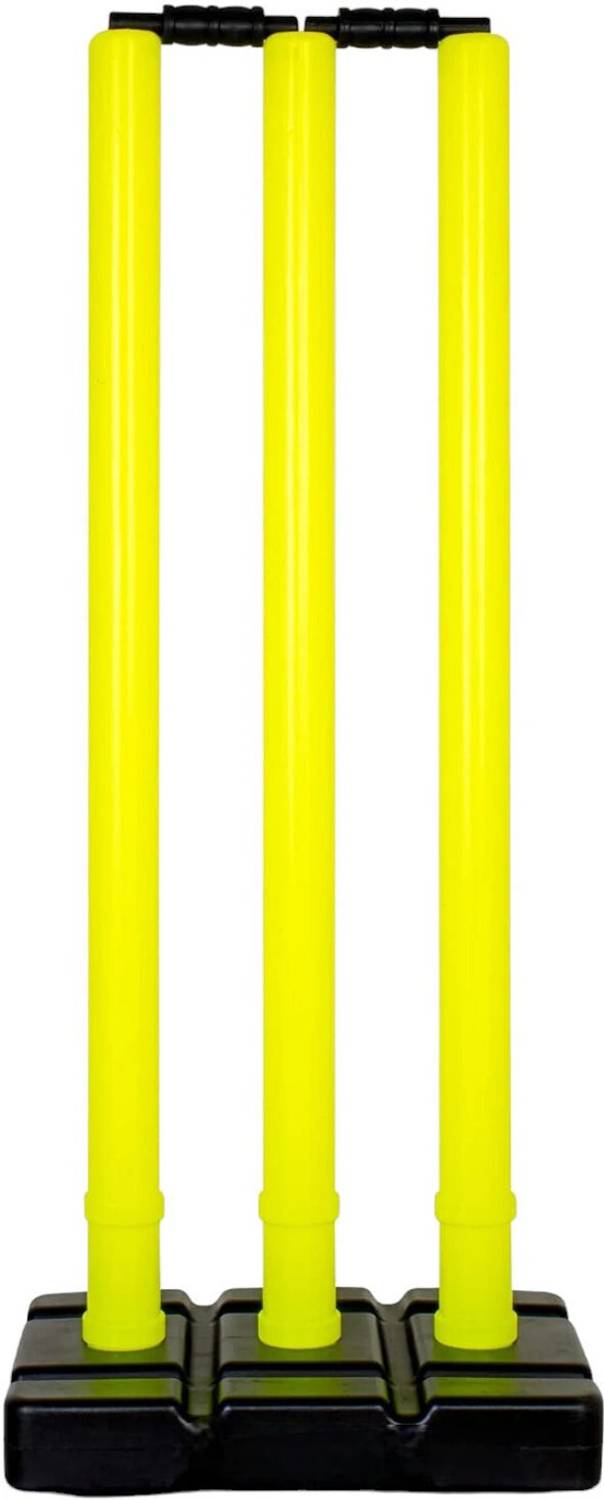 LYCAN Cricket Plastic Stump Set # 3 Wicket Set, 1 Stand, 2 Bails