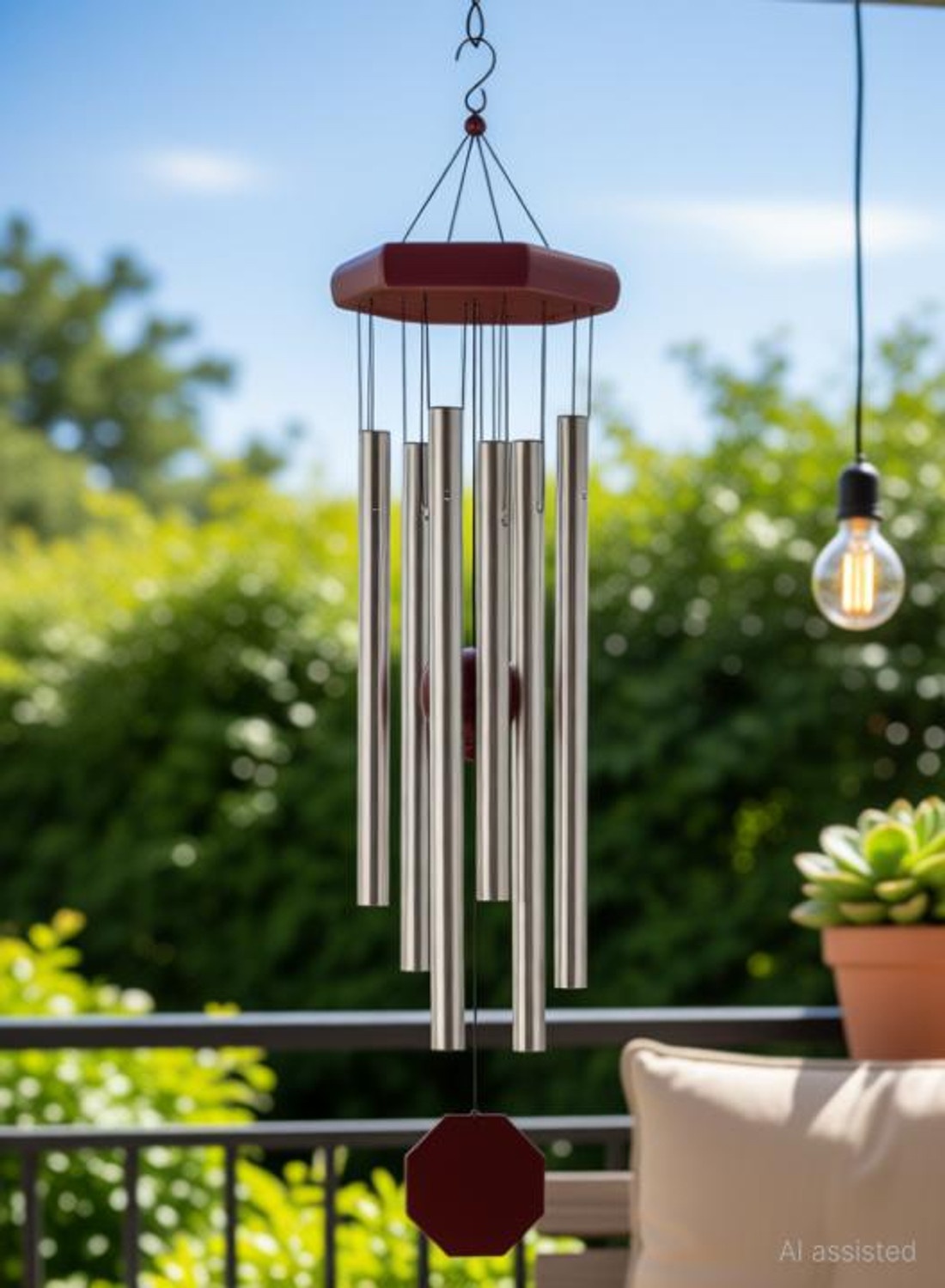 Image of Windwarrior Positive Energy Aluminium Wind Chimes for Home, Balcony,Garden Decor Windchime Aluminium Windchime