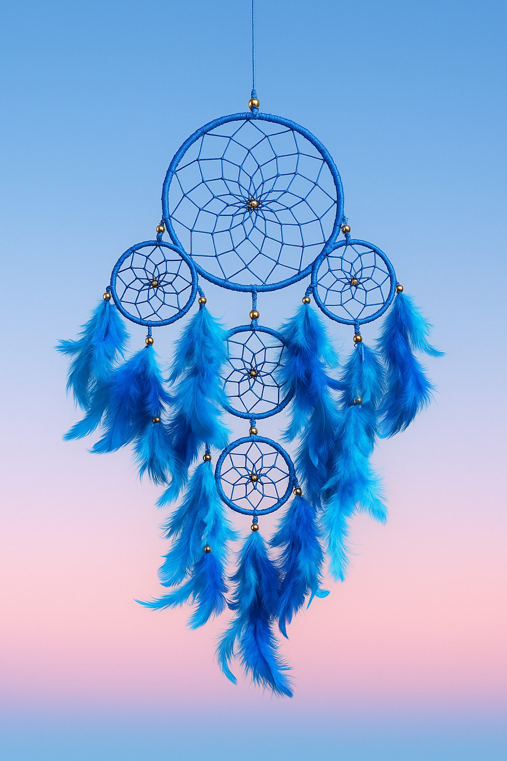 Image of zimka Dream catcher wall art handmade for bedroom ,office,cafe , balcony and garden Feather Dream Catcher