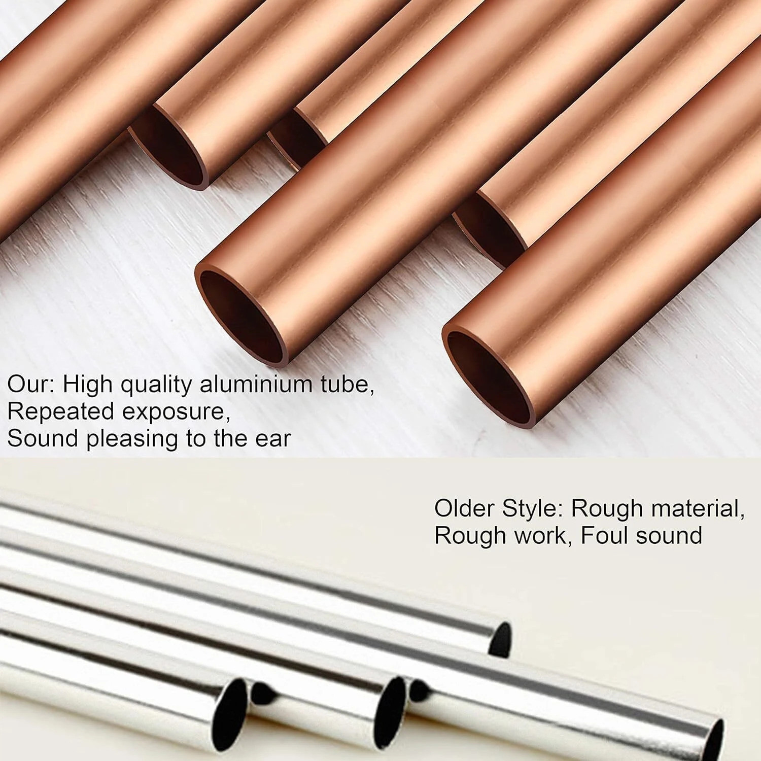 Image of REVATAKG 15 Aluminum Tubes Rotate Wind Chimes Tube Tones Magical Sounds Home Decoration Aluminium Windchime