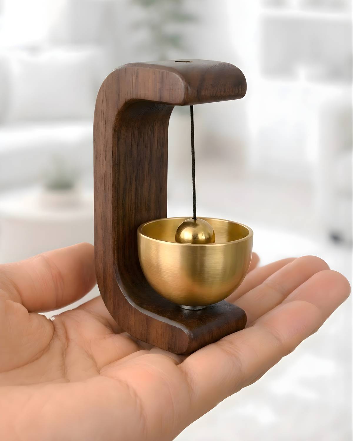 sculpmart Wind Chime & Doorbell for Home Gate Enterance | Housewarming Gift & Shop Wood, Brass Windchime