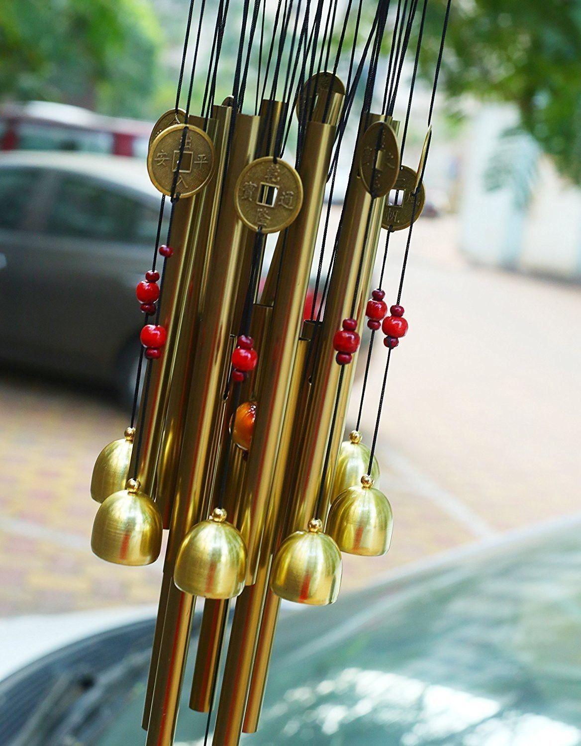 Image of PARADIGM pictures Paradigm Big Wind Chime with 12 bell 6 pipe Brass Windchime