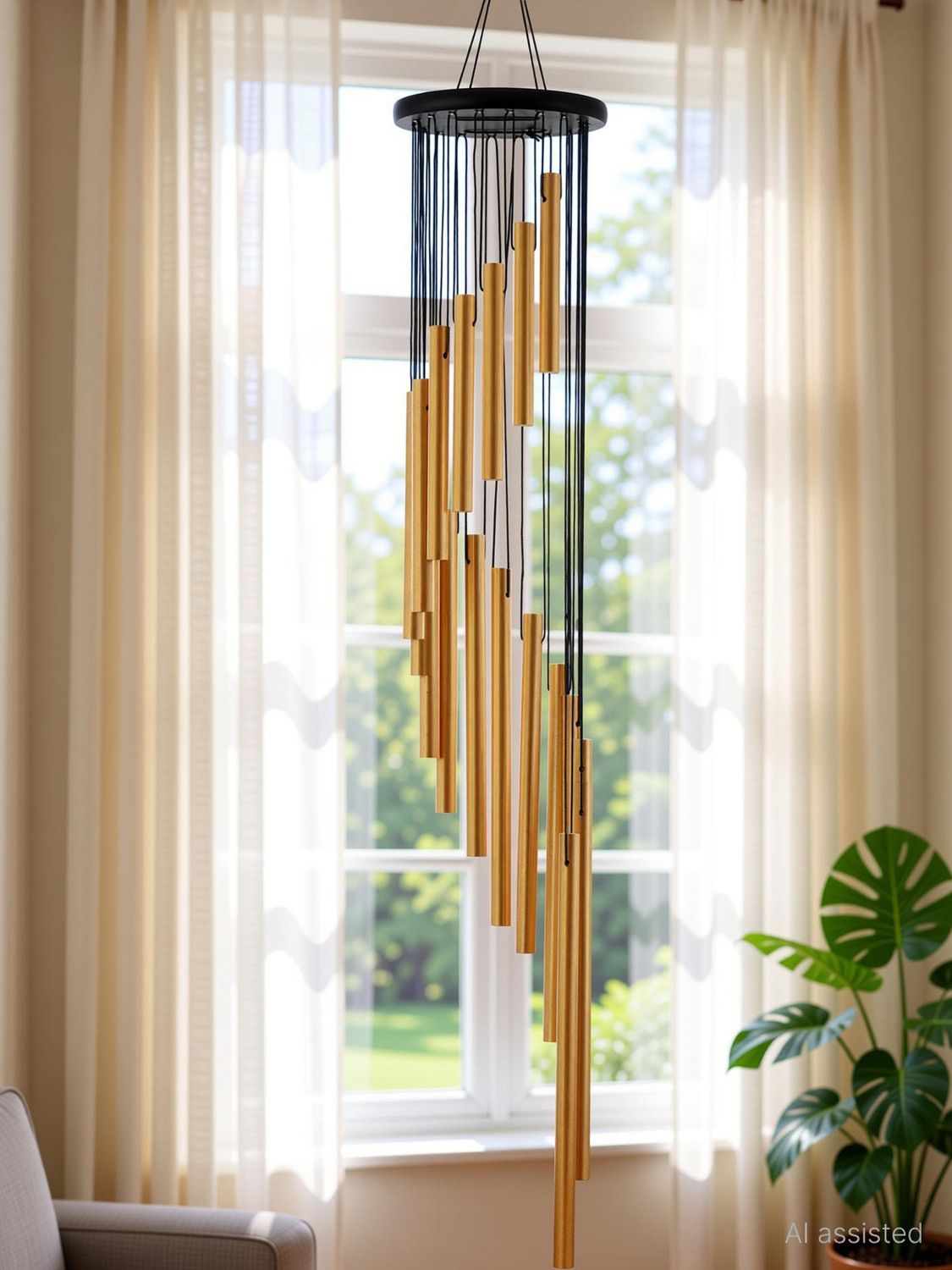 Image of MELOPA Aluminium, Wood Windchime