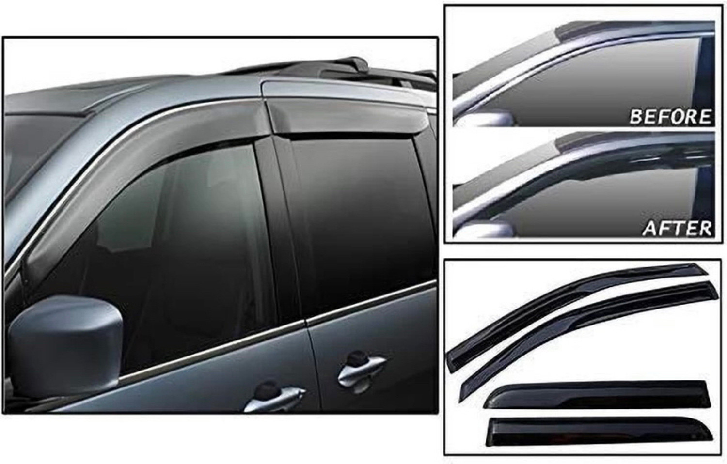 Image of ANiiTEK For Non-convertibles Rear, Front Wind Deflector