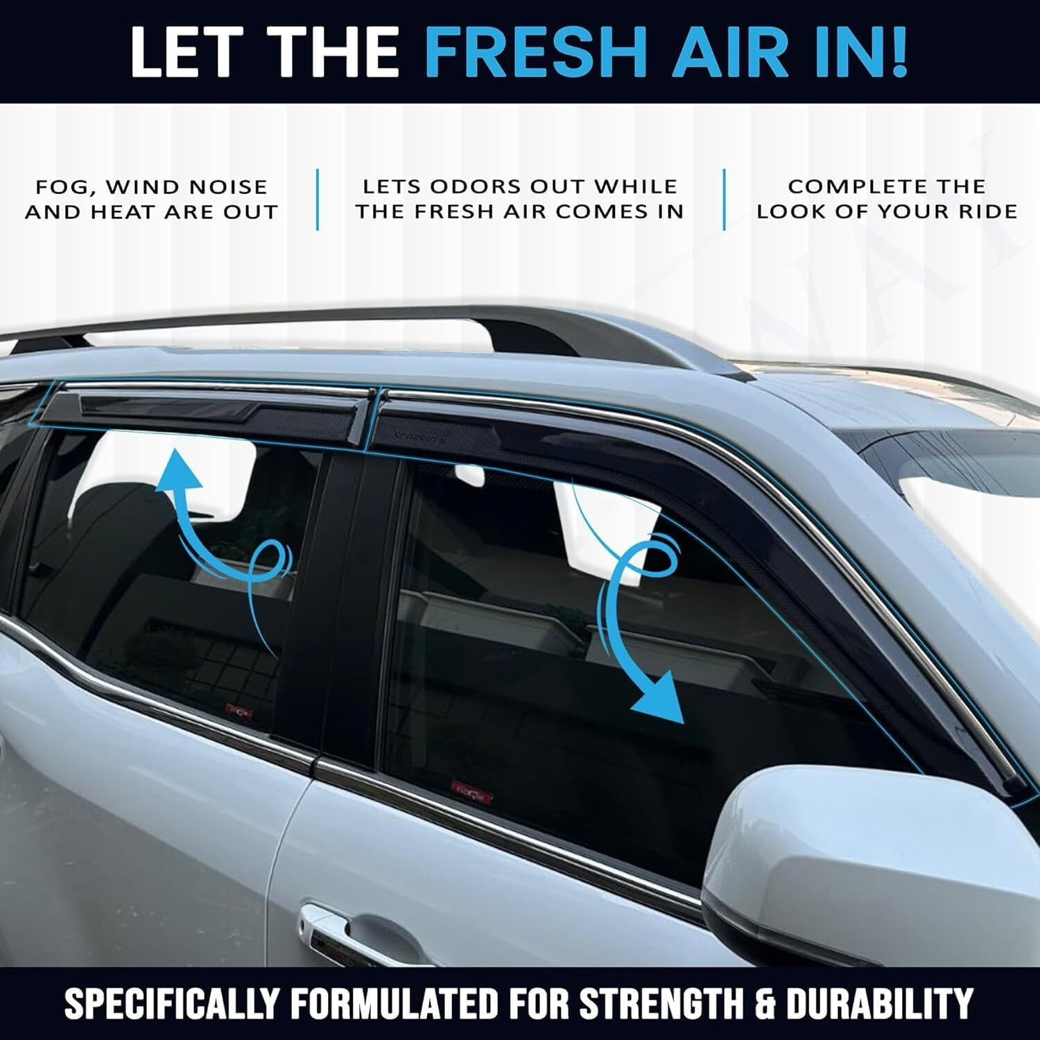 Image of DEV ENETERPRISES For Non-convertibles Front, Rear Wind Deflector