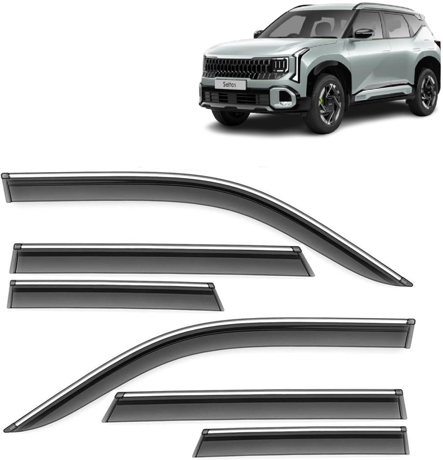 Image of DEV ENETERPRISES For Non-convertibles Front, Rear Wind Deflector