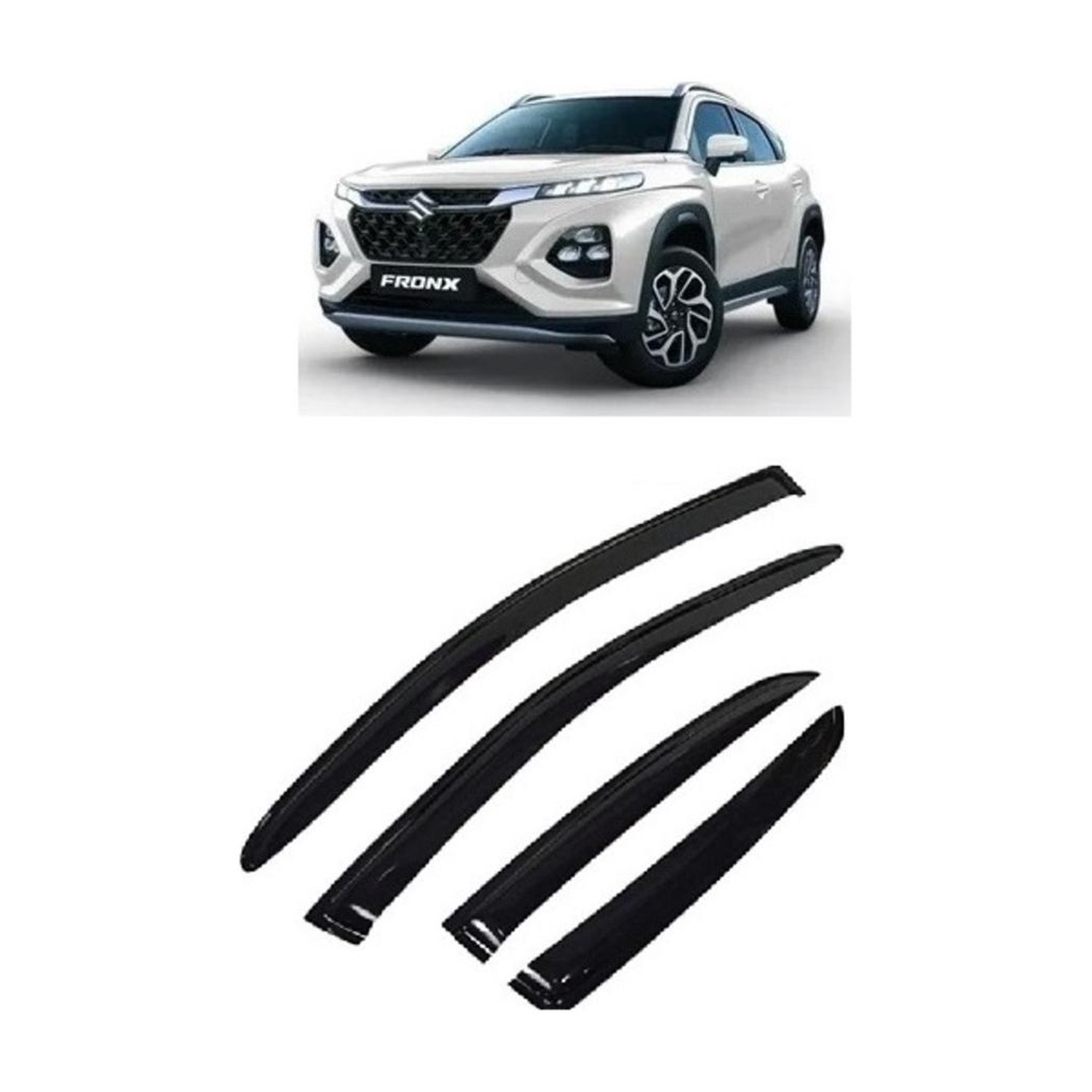 Image of MOTOSHIELD Non-convertibles Front Wind Deflector (Tinted Maruti NA)