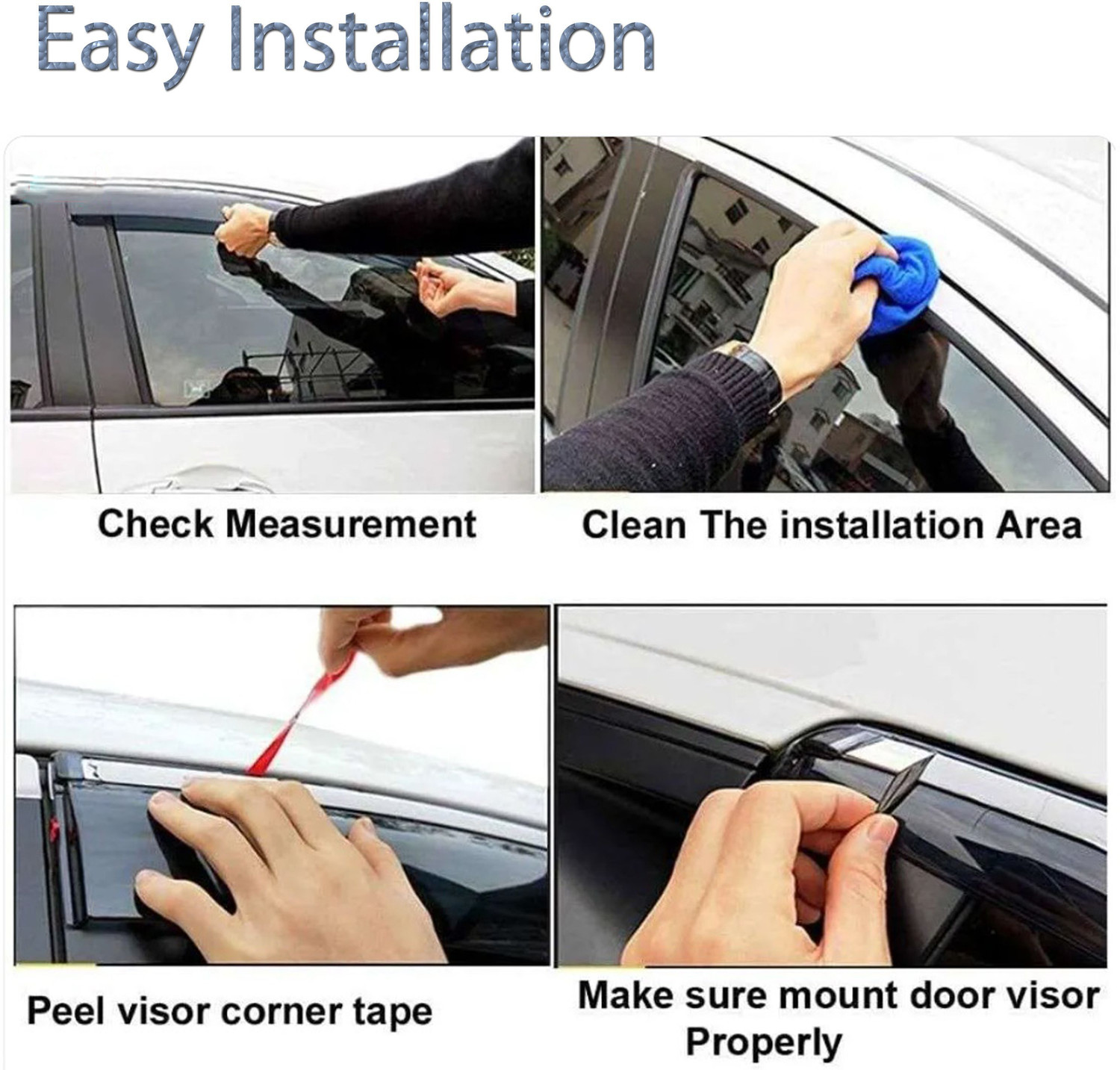 Image of Carbazzar For Non-convertibles Front, Rear Wind Deflector
