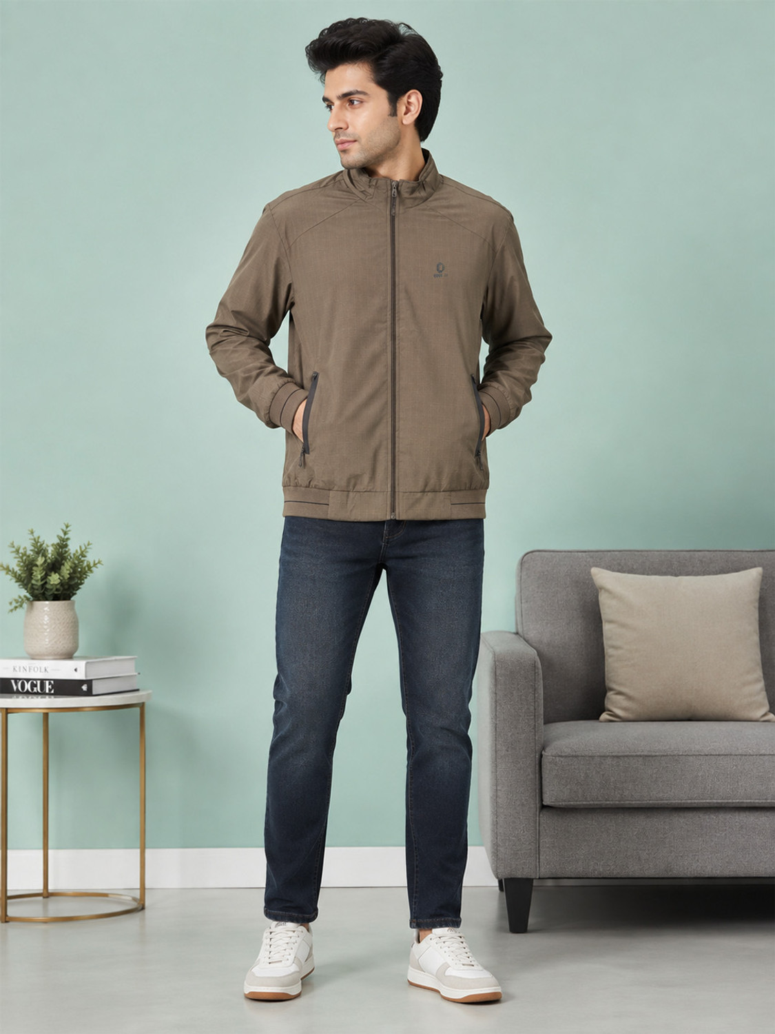Image of Dollar Solid Men Wind Cheater