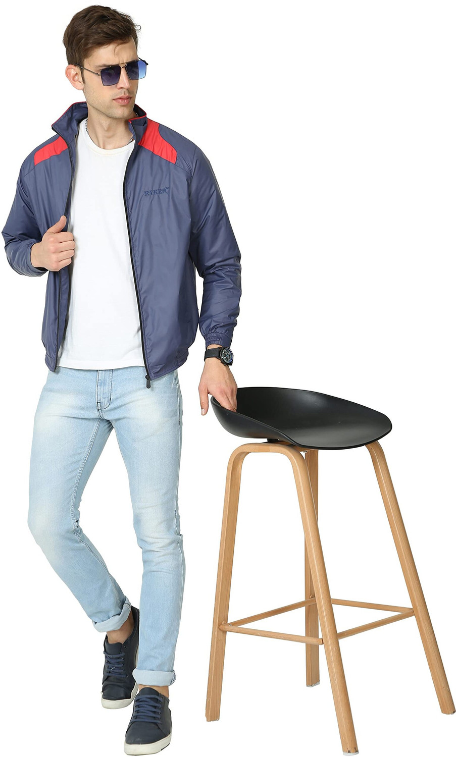 Image of Ryker Solid Men's Windcheaters Jacket Regular Fit Solid Men Wind Cheater