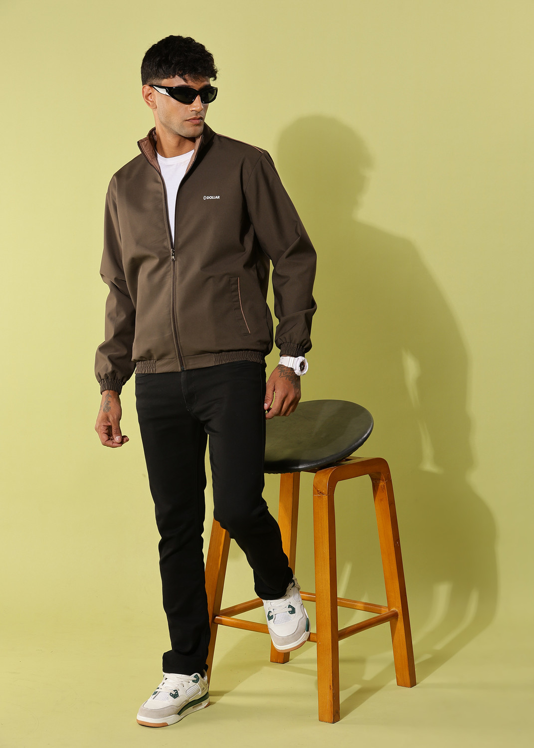 Image of Dollar Reversible Lightweight Open Front Solid Men Wind Cheater