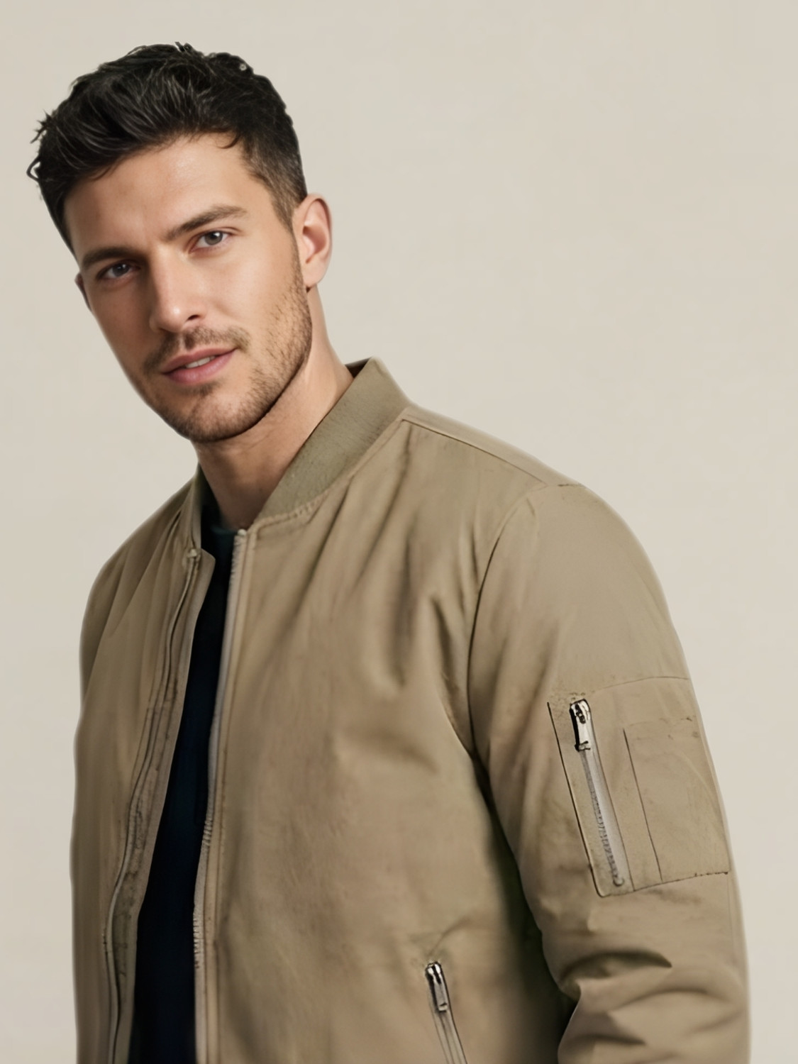 Image of IANDT Men's Sunscreen Anti-Tan Casual Lightweight Jacket Solid Men Wind Cheater