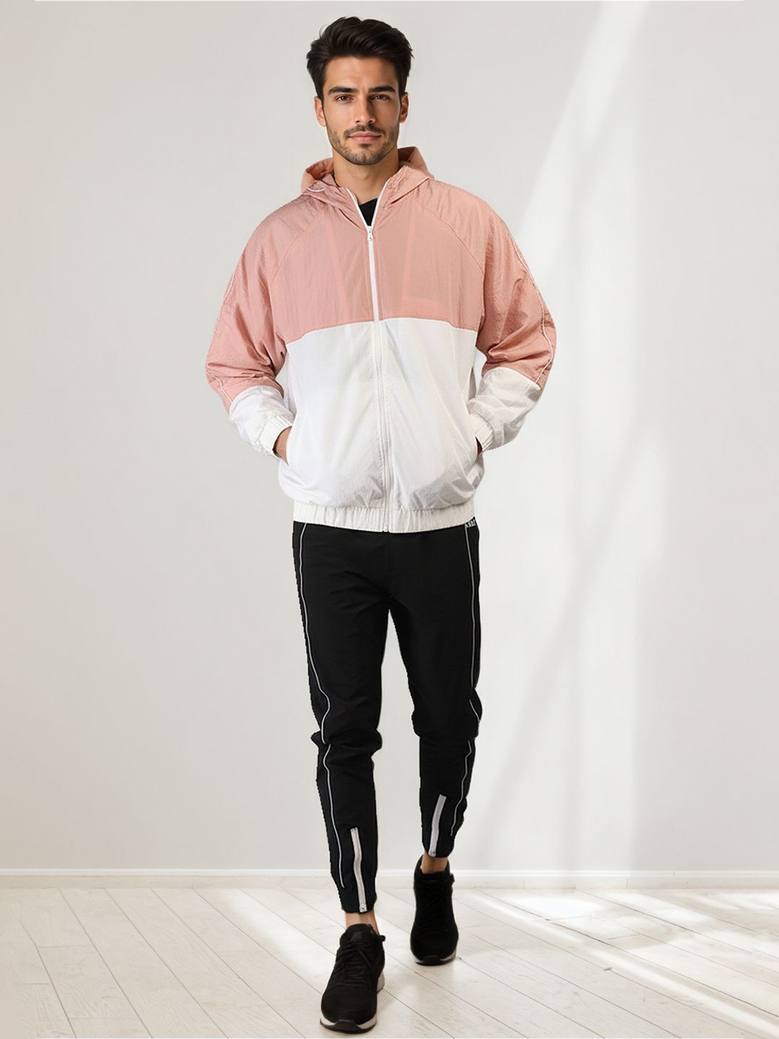 Image of CHKOKKO Men Windcheater Colorblock Men Wind Cheater