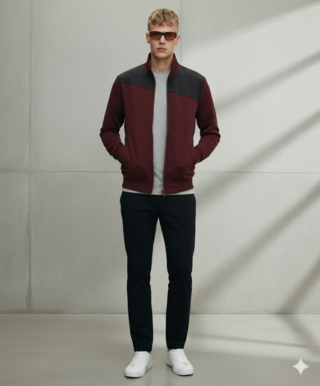 Image of LOVE LONDON Solid Men Wind Cheater